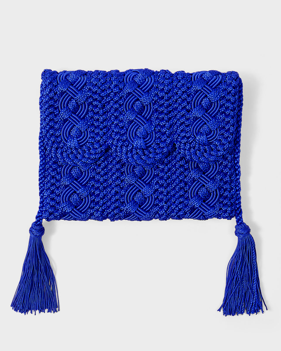 Majorelle Sabra Silk Braided Purse Burgundy