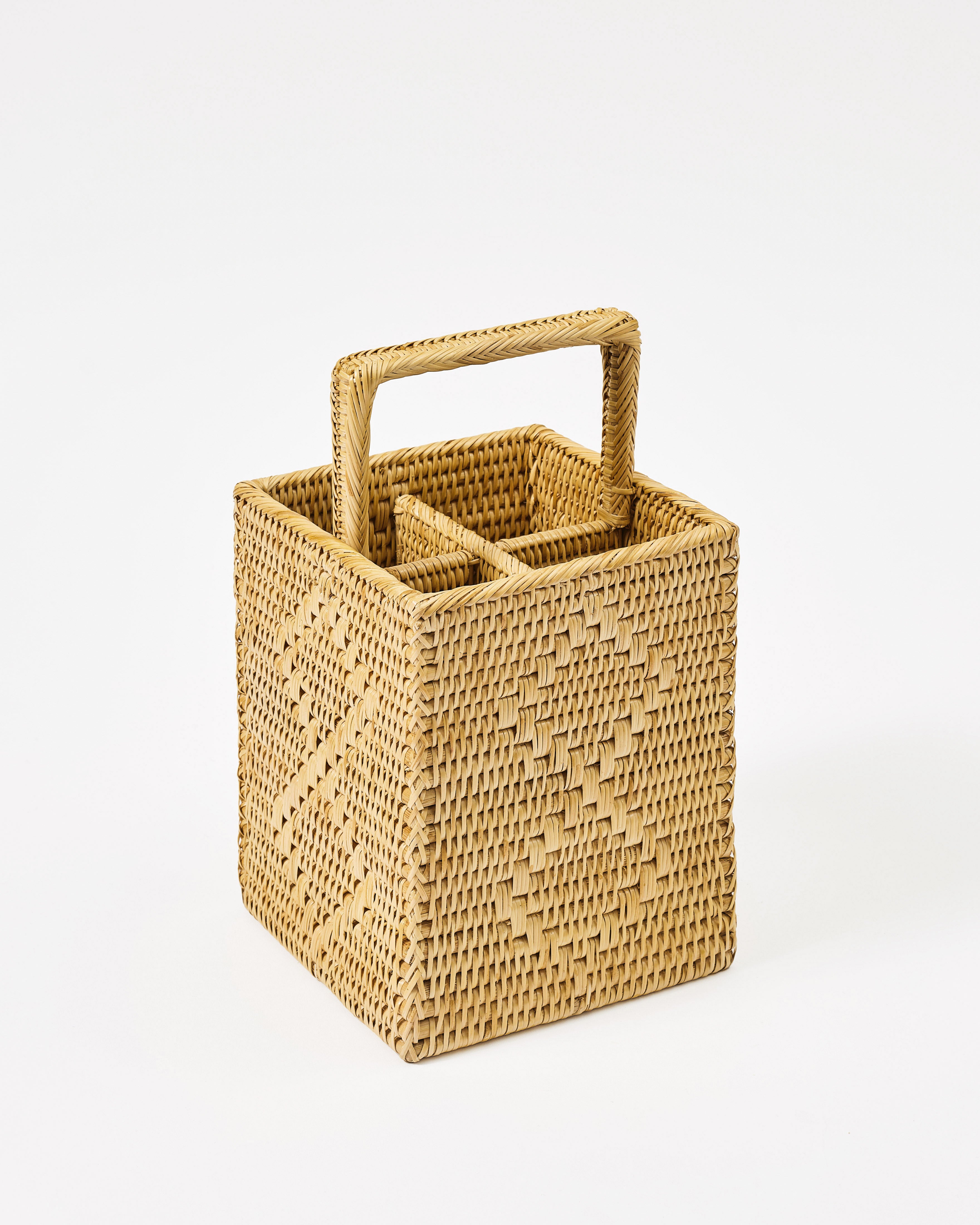 Cabana Magazine Rattan Sabbia Cutlery Holder