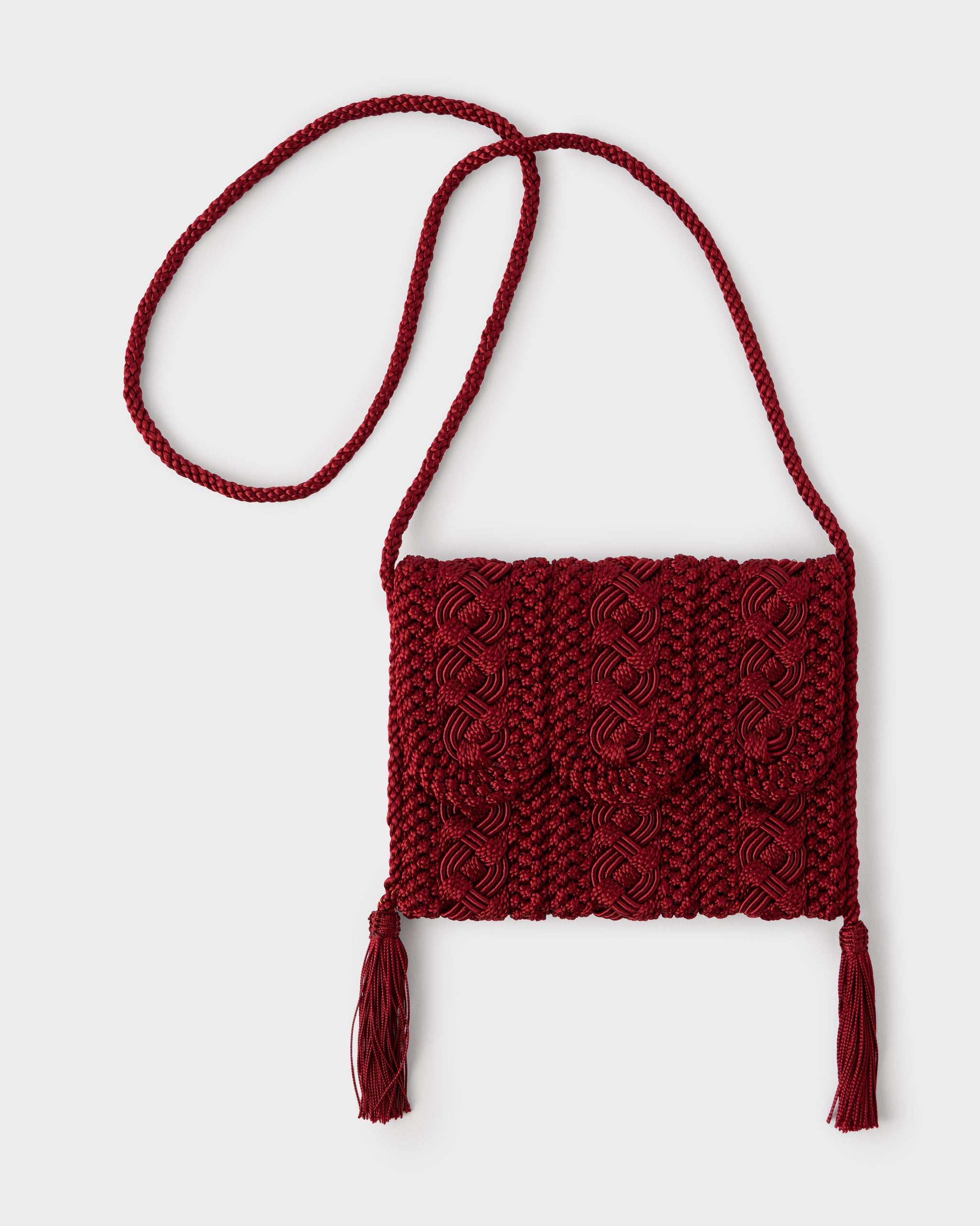 Majorelle Sabra Silk Braided Purse Burgundy – Cabana Magazine