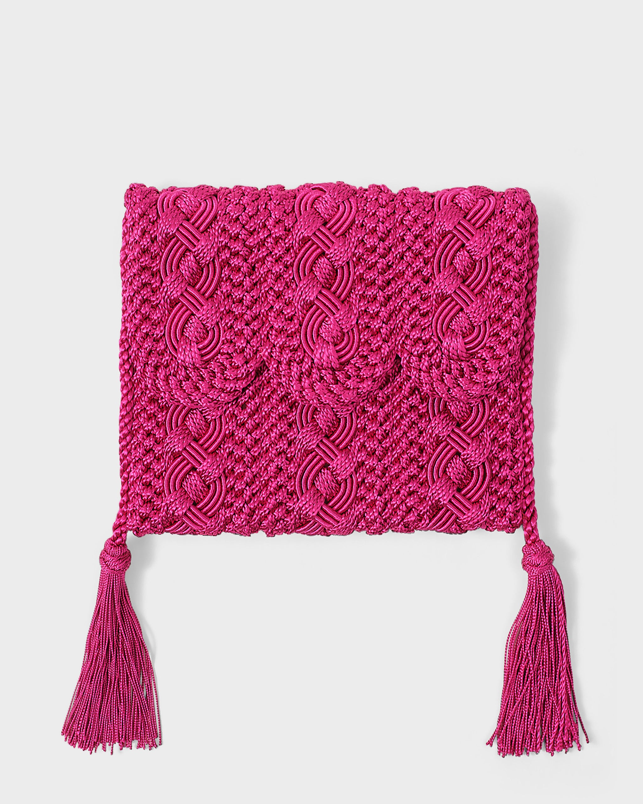 Majorelle Sabra Silk Braided Purse Fuchsia – Cabana Magazine