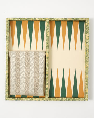 Backgammon Set, Florentine Marbled Paper