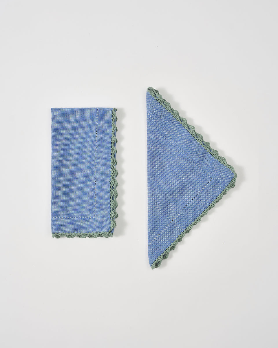 Beatrice Napkins, Blue (Set of 2)