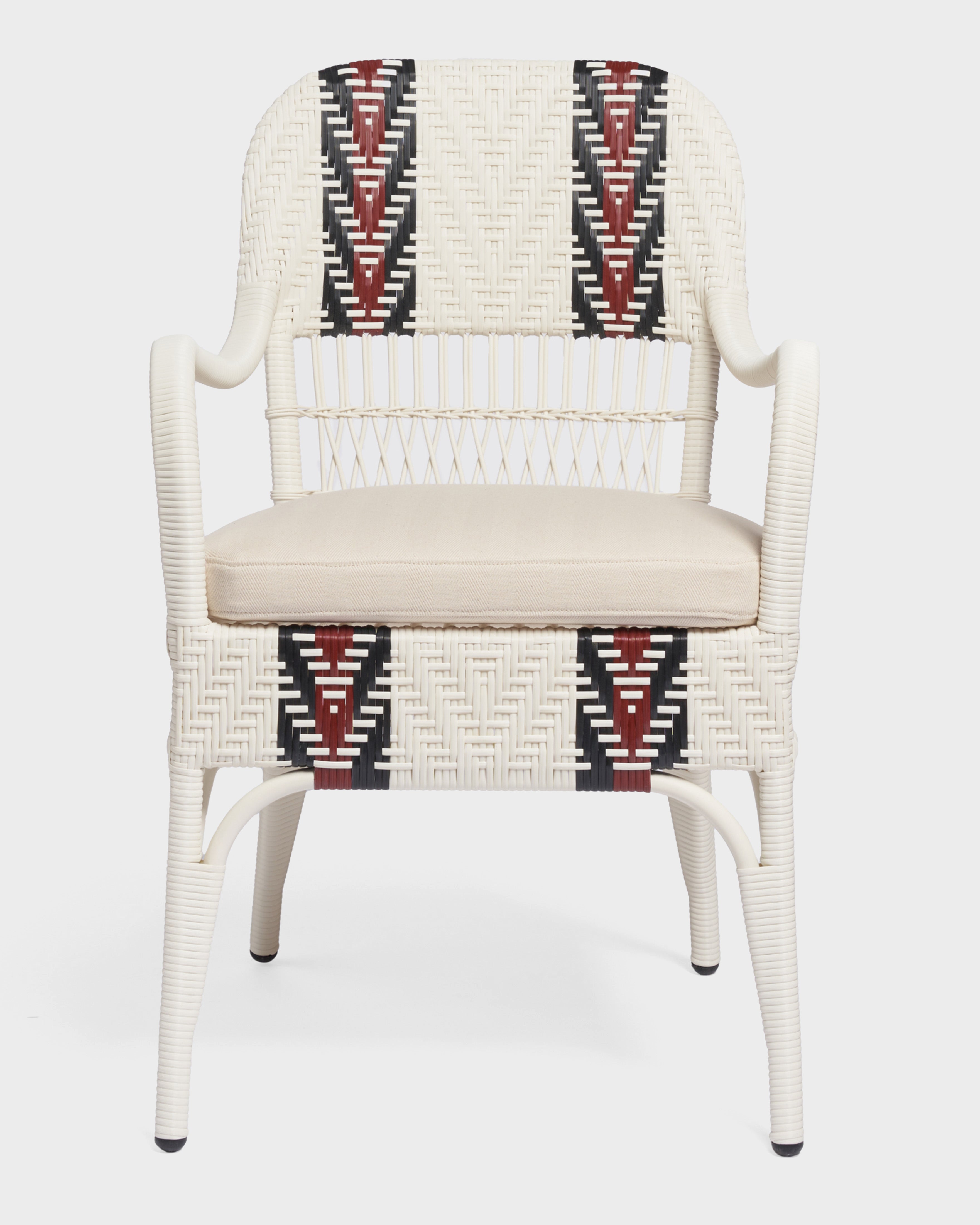 Bonacina x Cabana Sienna Dining Chair Alabastro, White Cushion