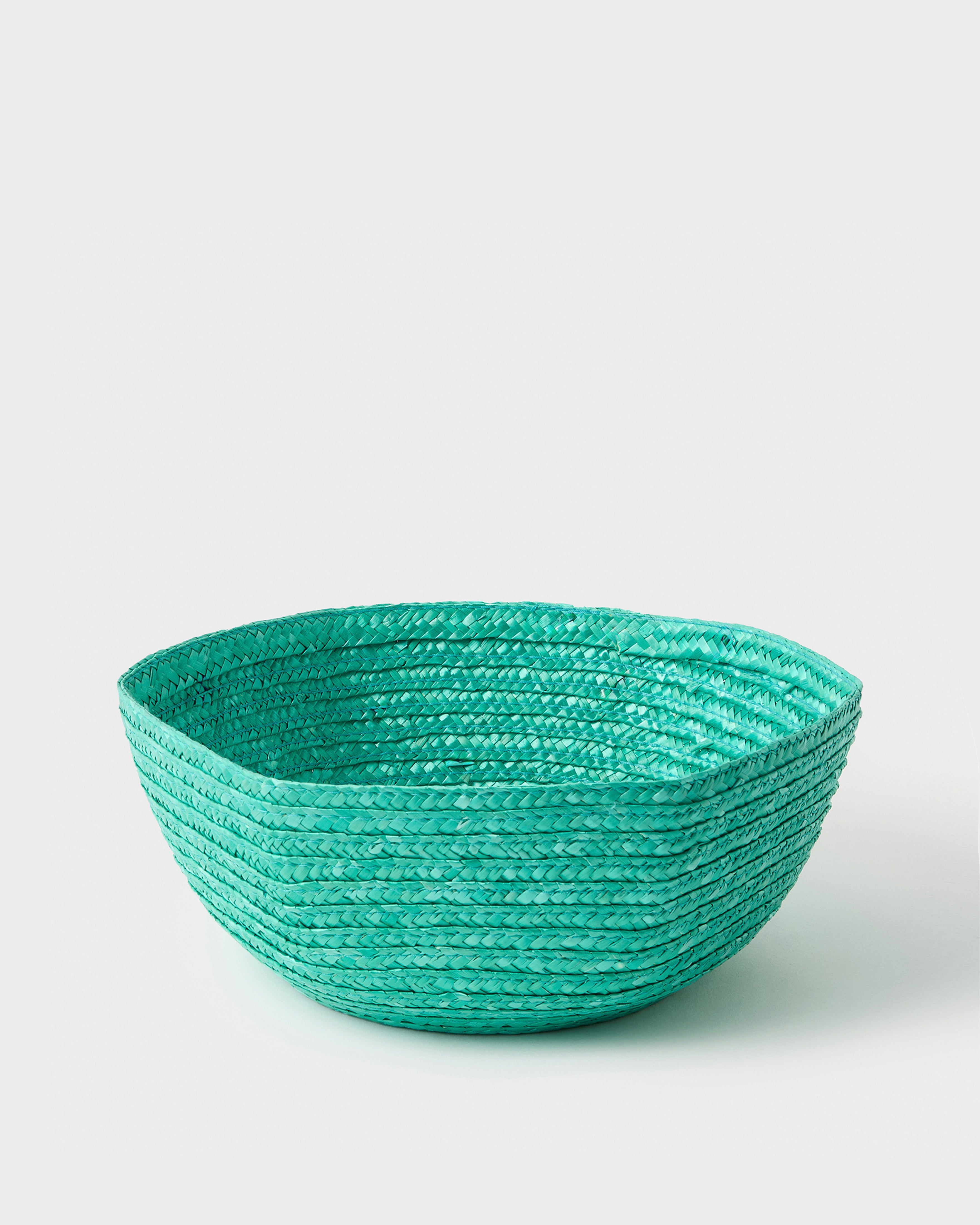 Large Hexagonal Raffia Basket