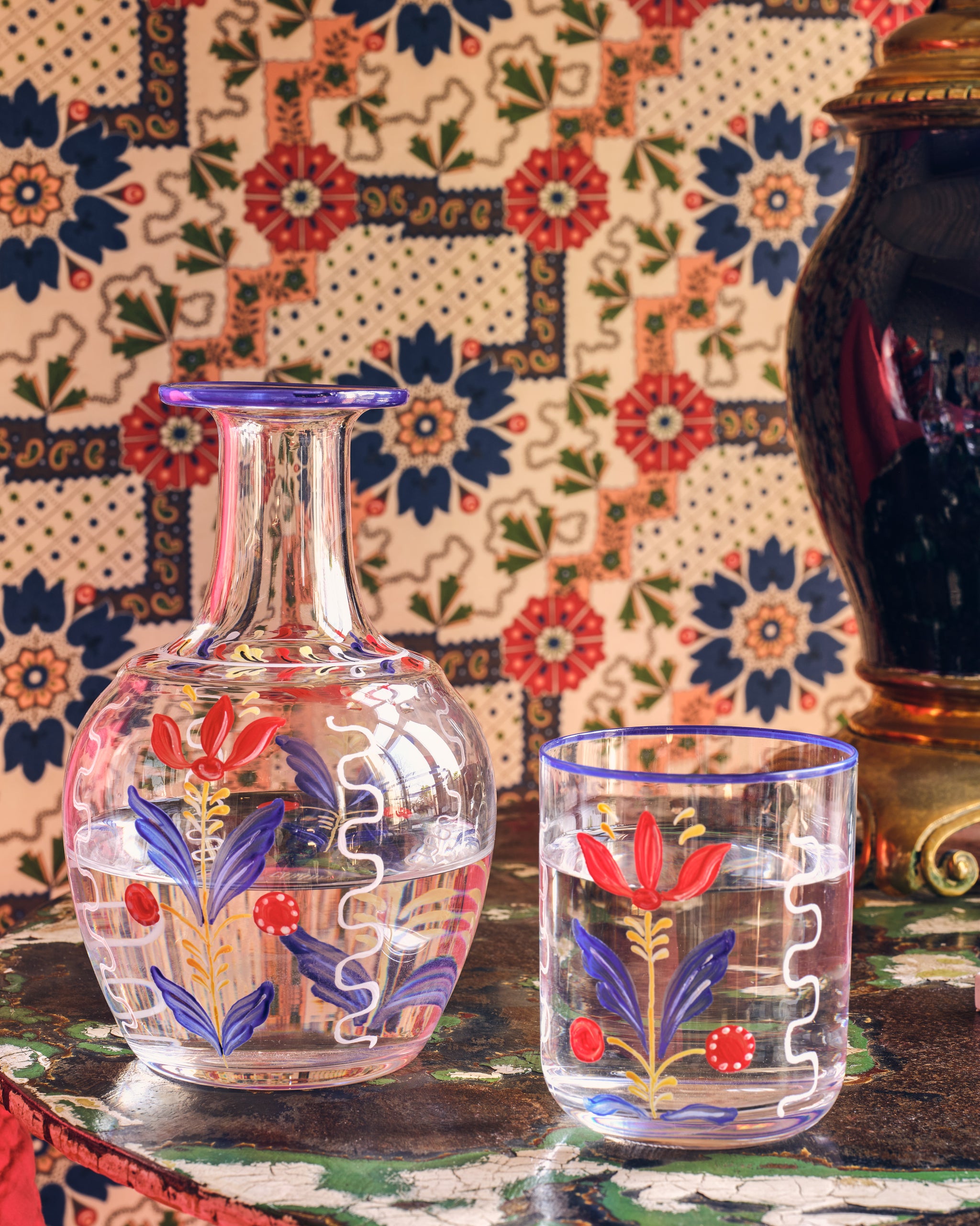 Murano Bucaneve Hand-Painted Bedside Set – Cabana Magazine