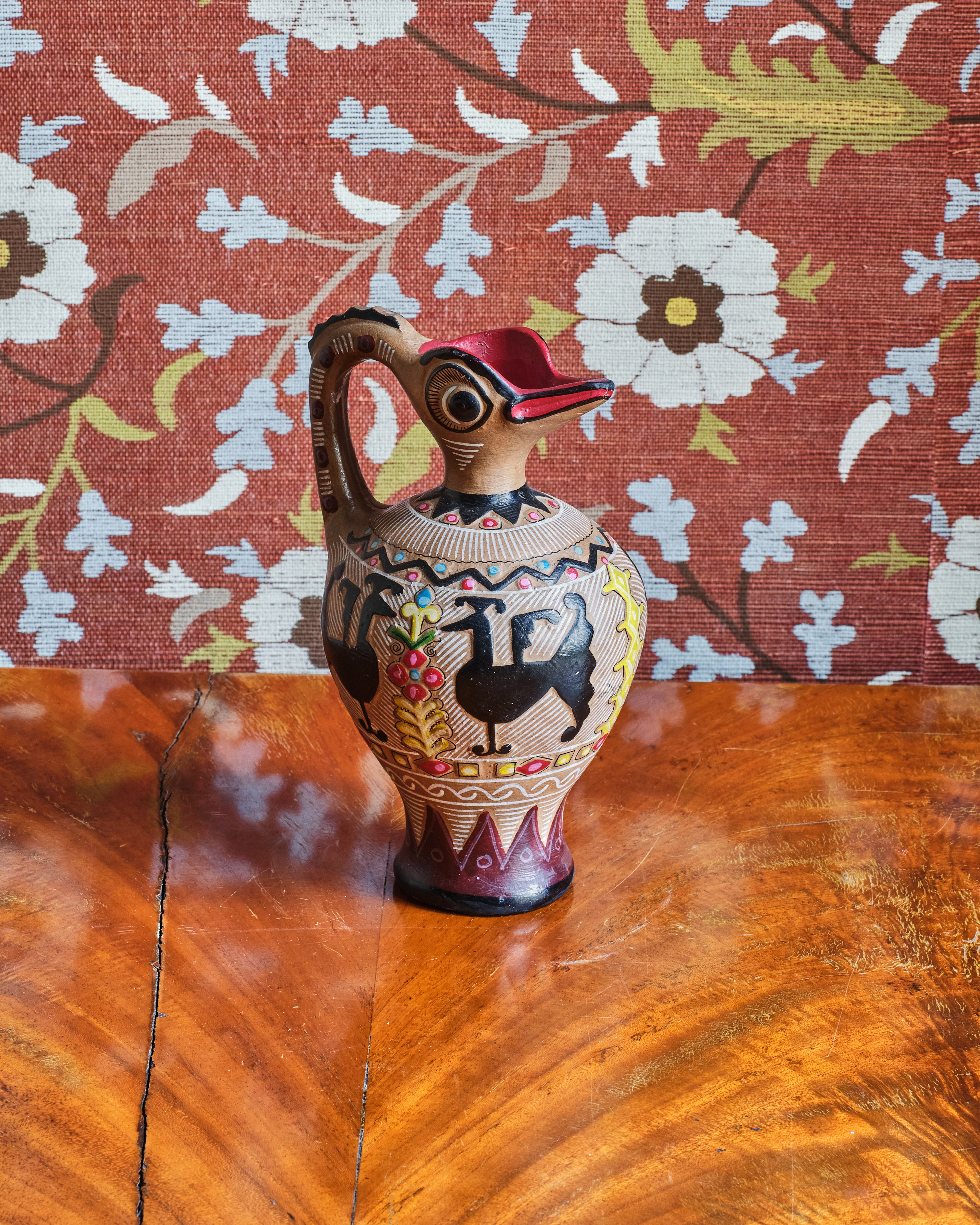 Teresa Missoni Vintage Sardinian Bird Ceramic Jug