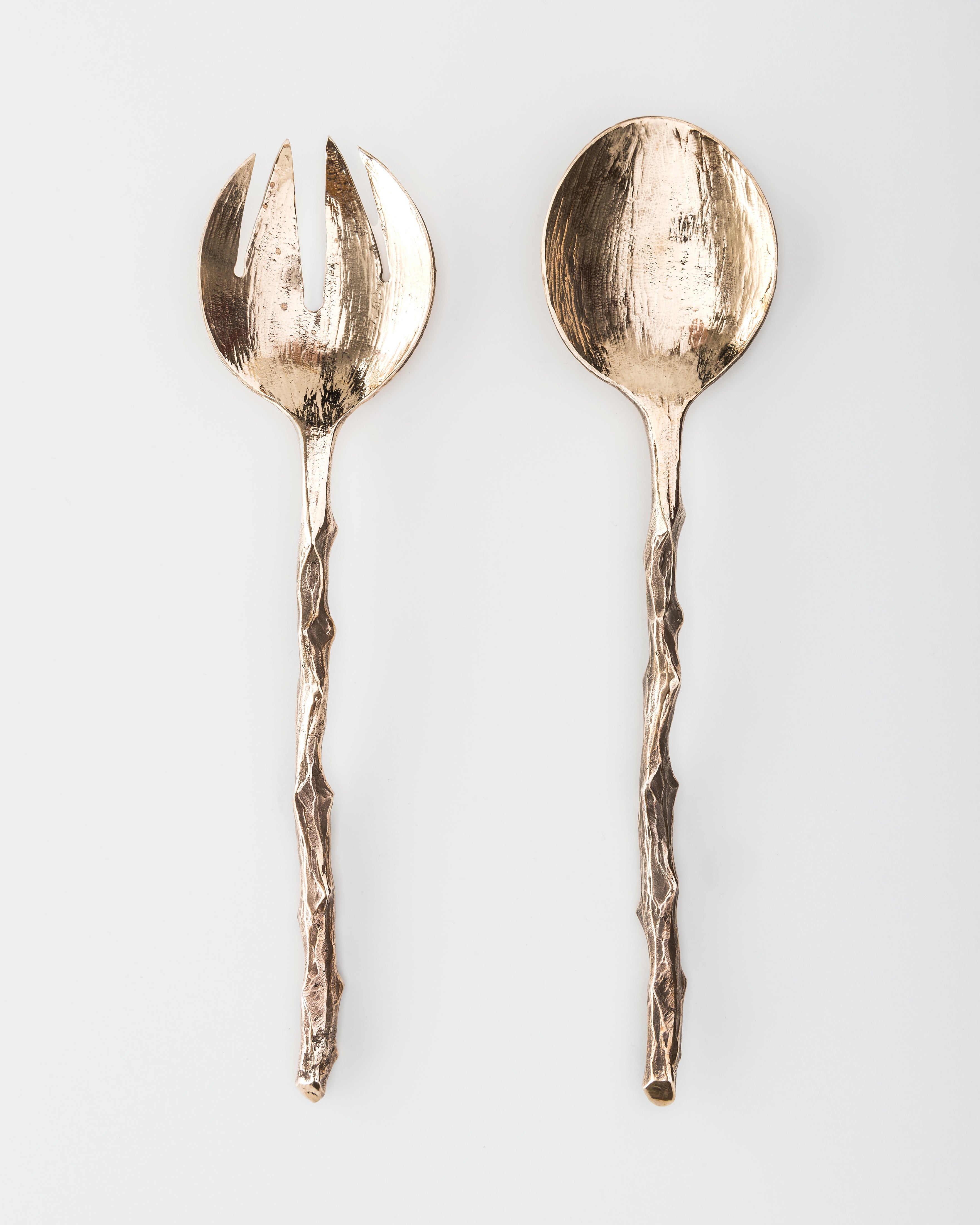 Branch Bronze Cutlery Server Osanna Visconti