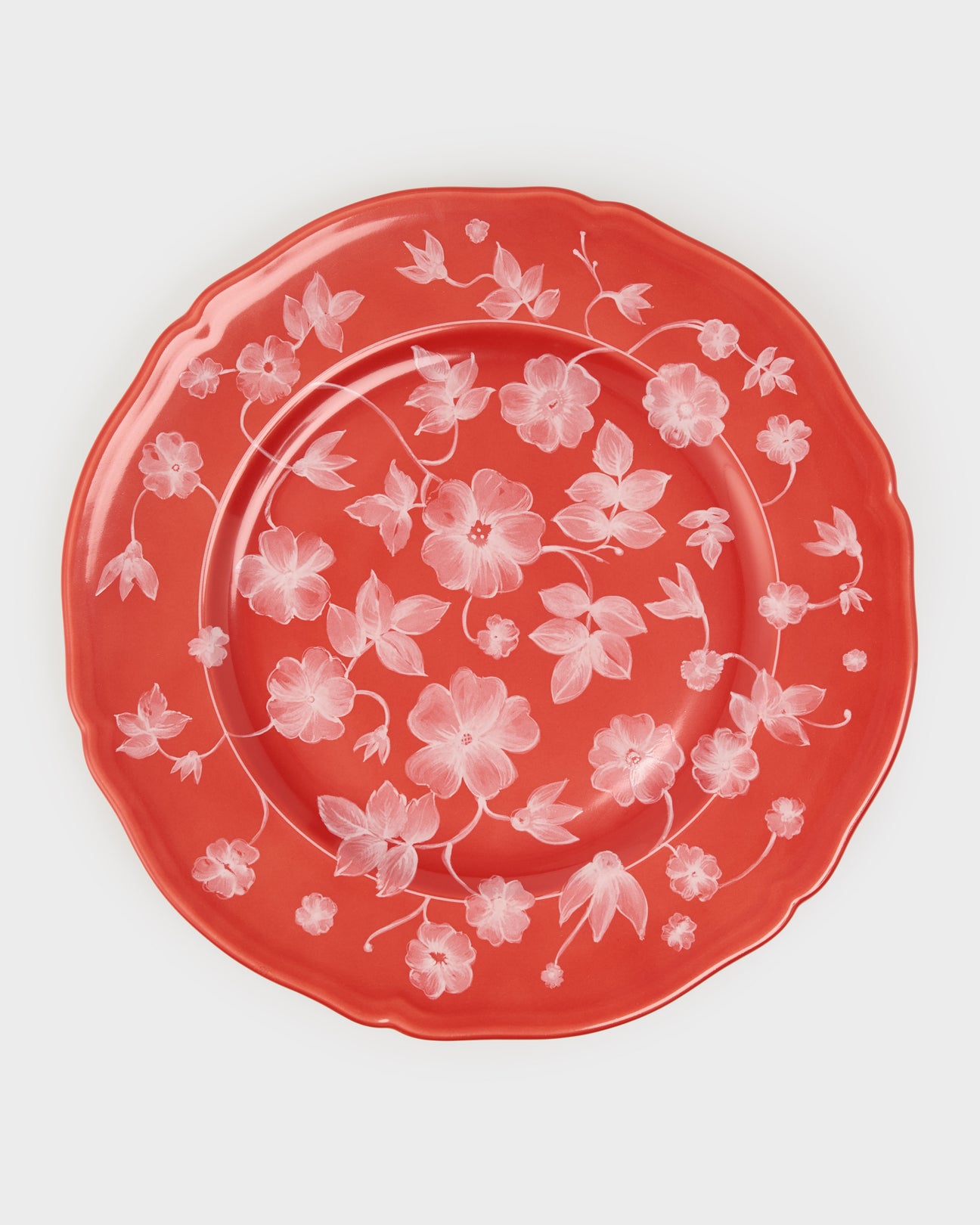 Richard Ginori 花柄皿 陶磁器 6枚 Floral Charger Red by Ginori 1735 – Cabana Magazine