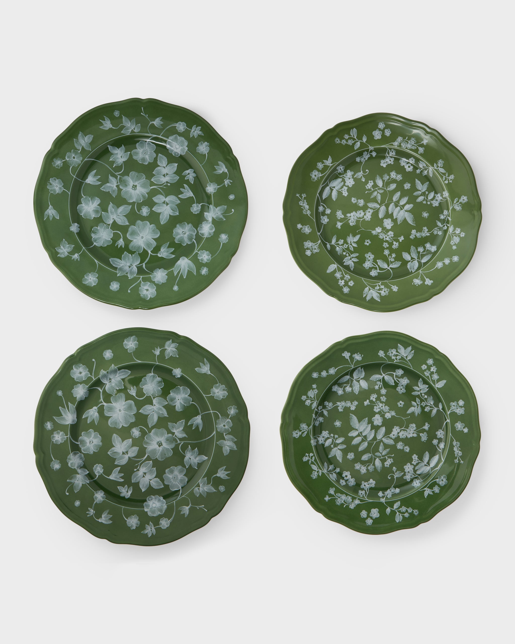 Ginori Floral Charger and Dinner Sets, Green (Set of 2) – Cabana