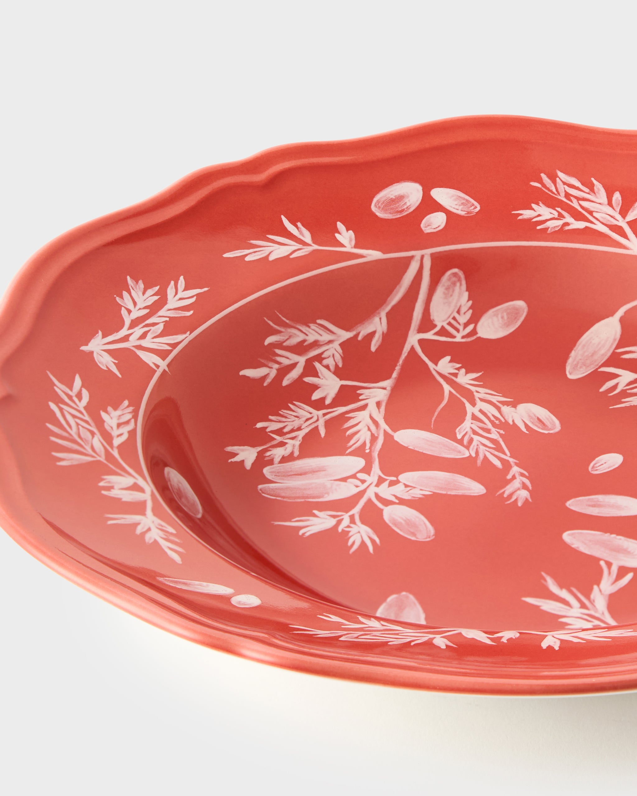 新品　Richard Ginori 波形皿 花柄 29cm Azalea-pink porcelain cake plate | GINORI 1735
