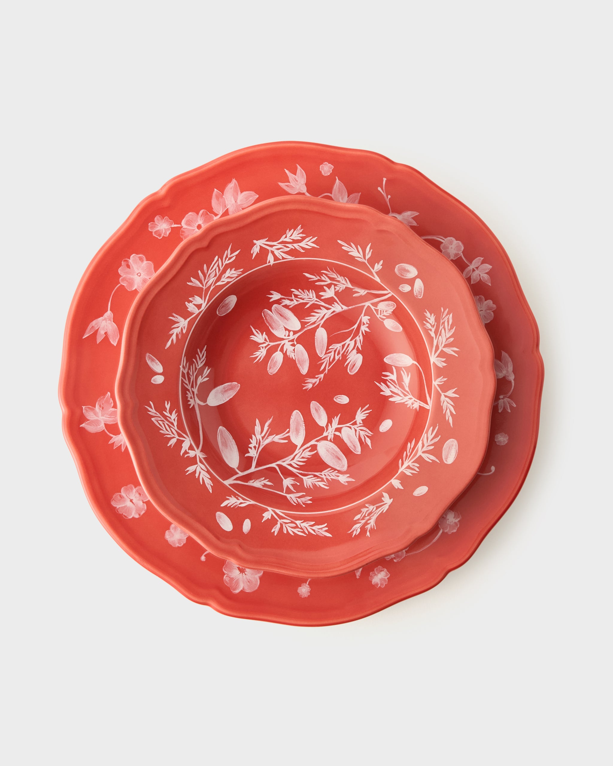 Floral Soup Plate Red by Ginori 1735 – Cabana Magazine