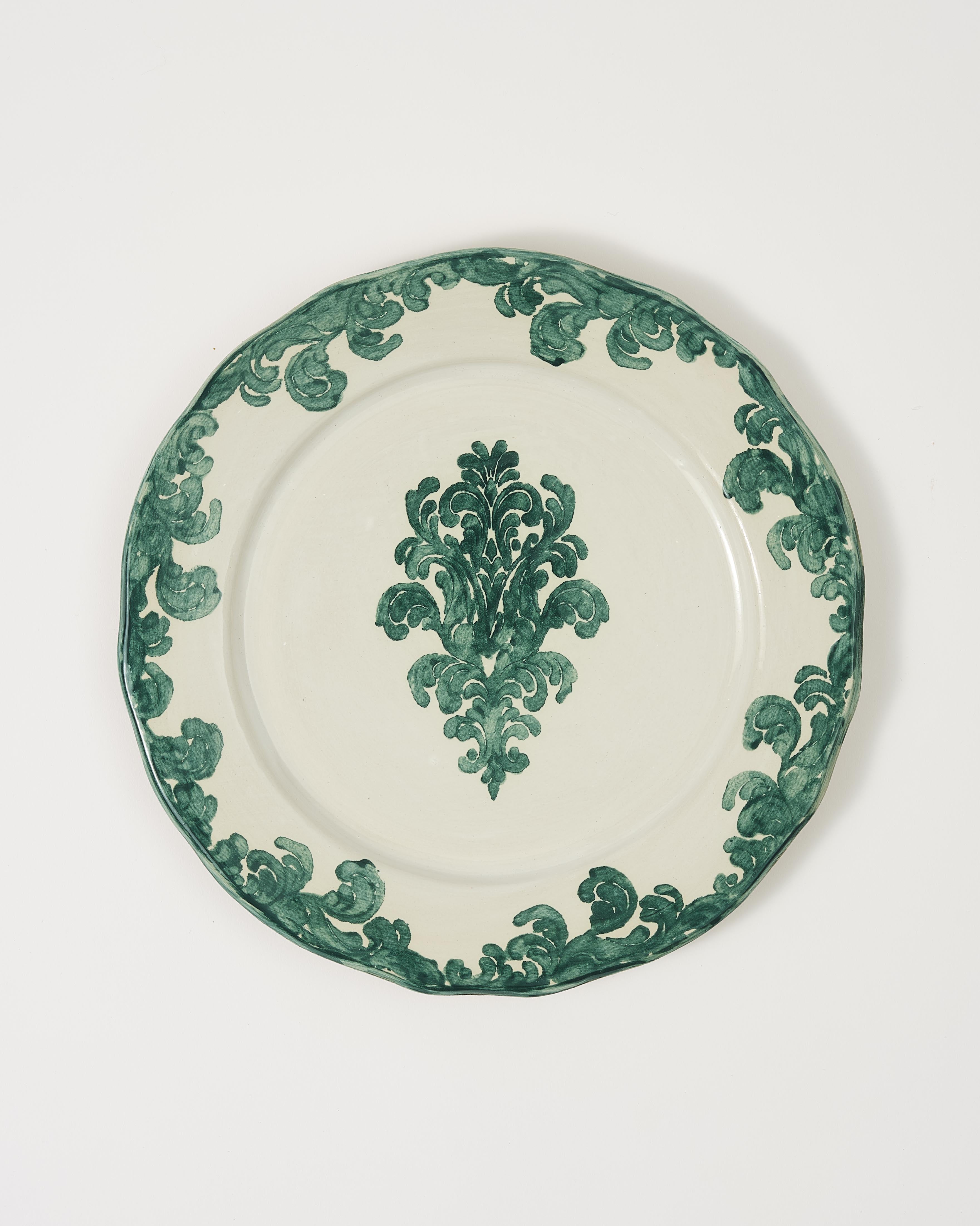 Damask Stoneware Dinner Plate Zsuzsanna Nyul