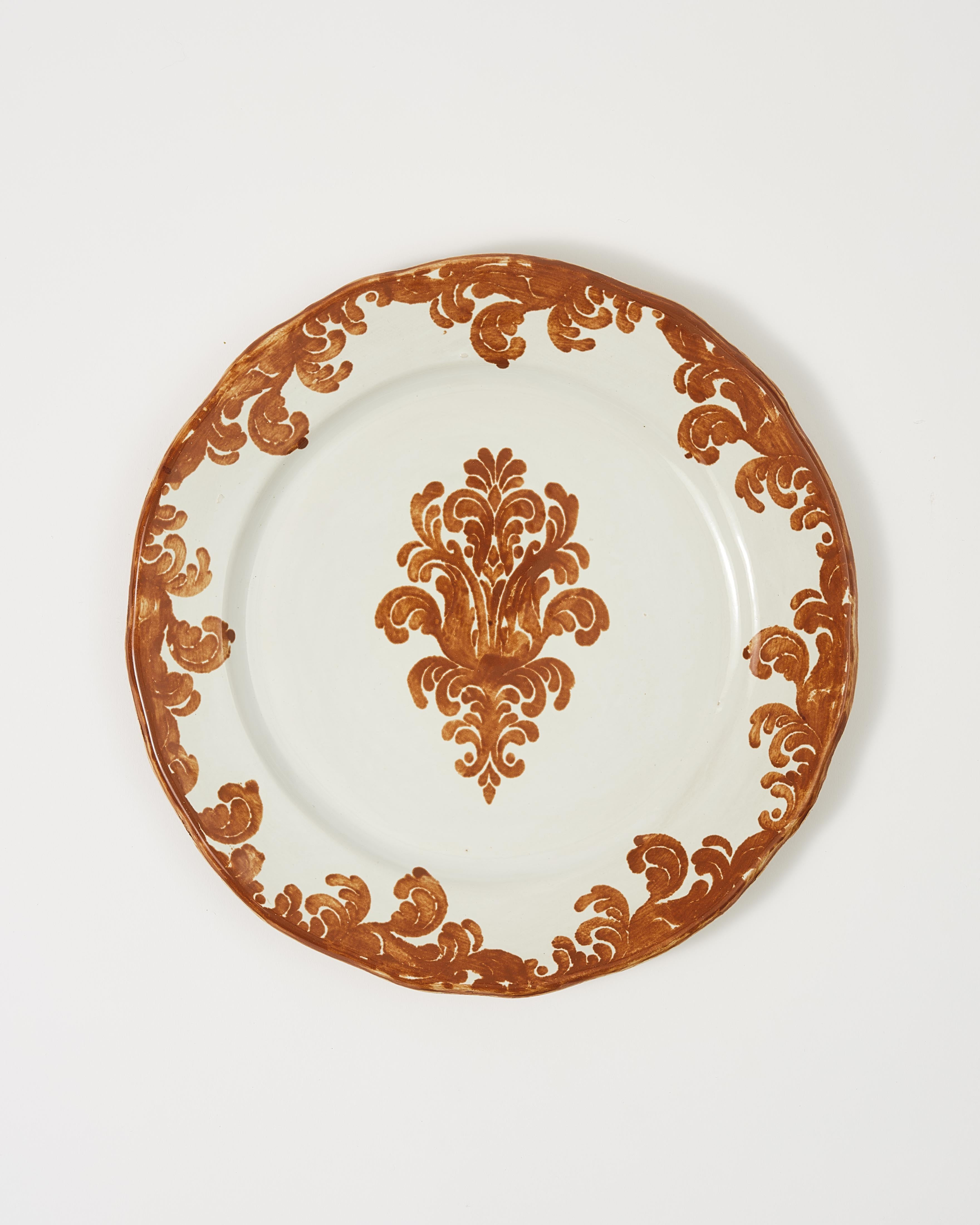 Damask Stoneware Dinner Plate Zsuzsanna Nyul