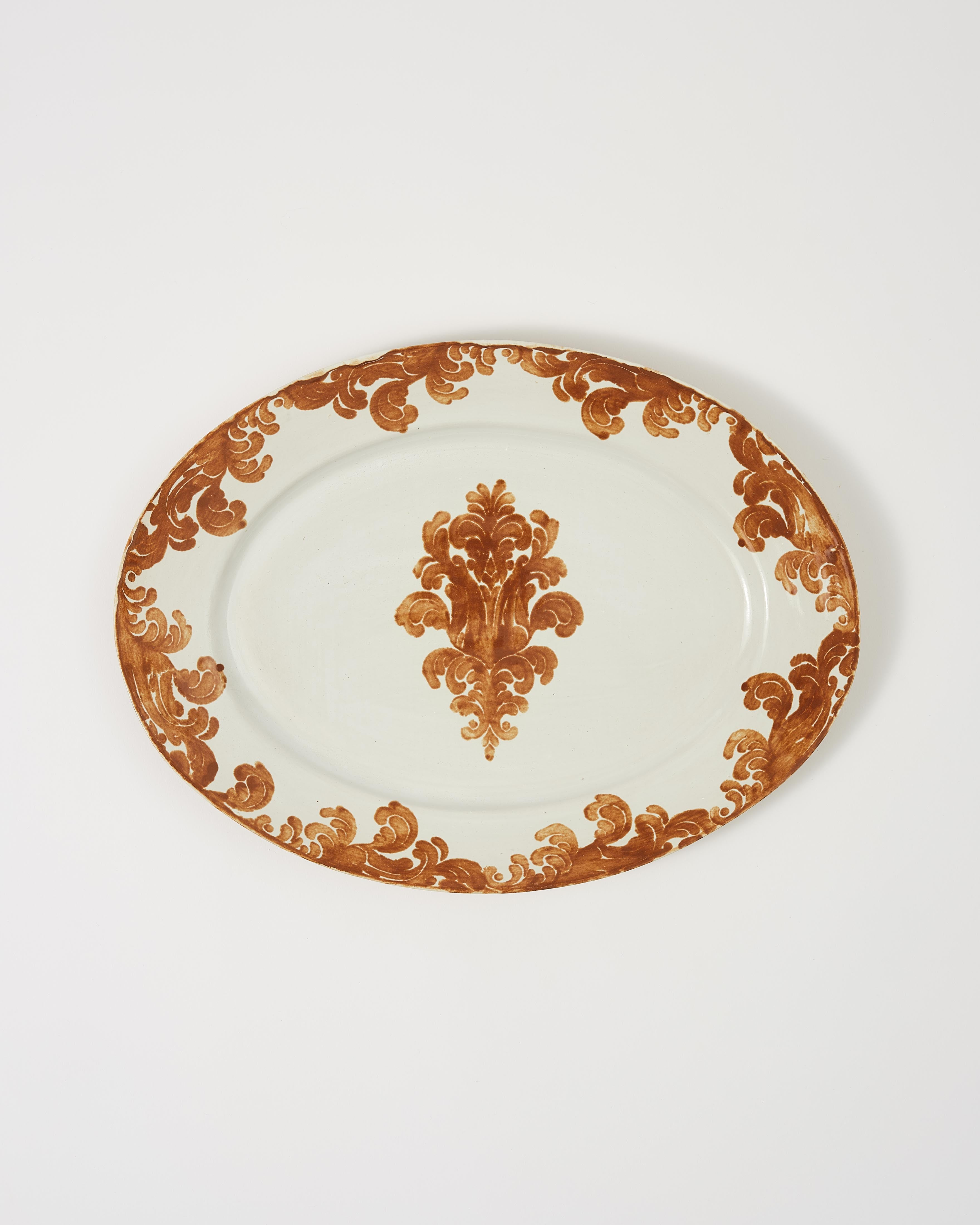 Damask Stoneware Serving Plate Zsuzsanna Nyul