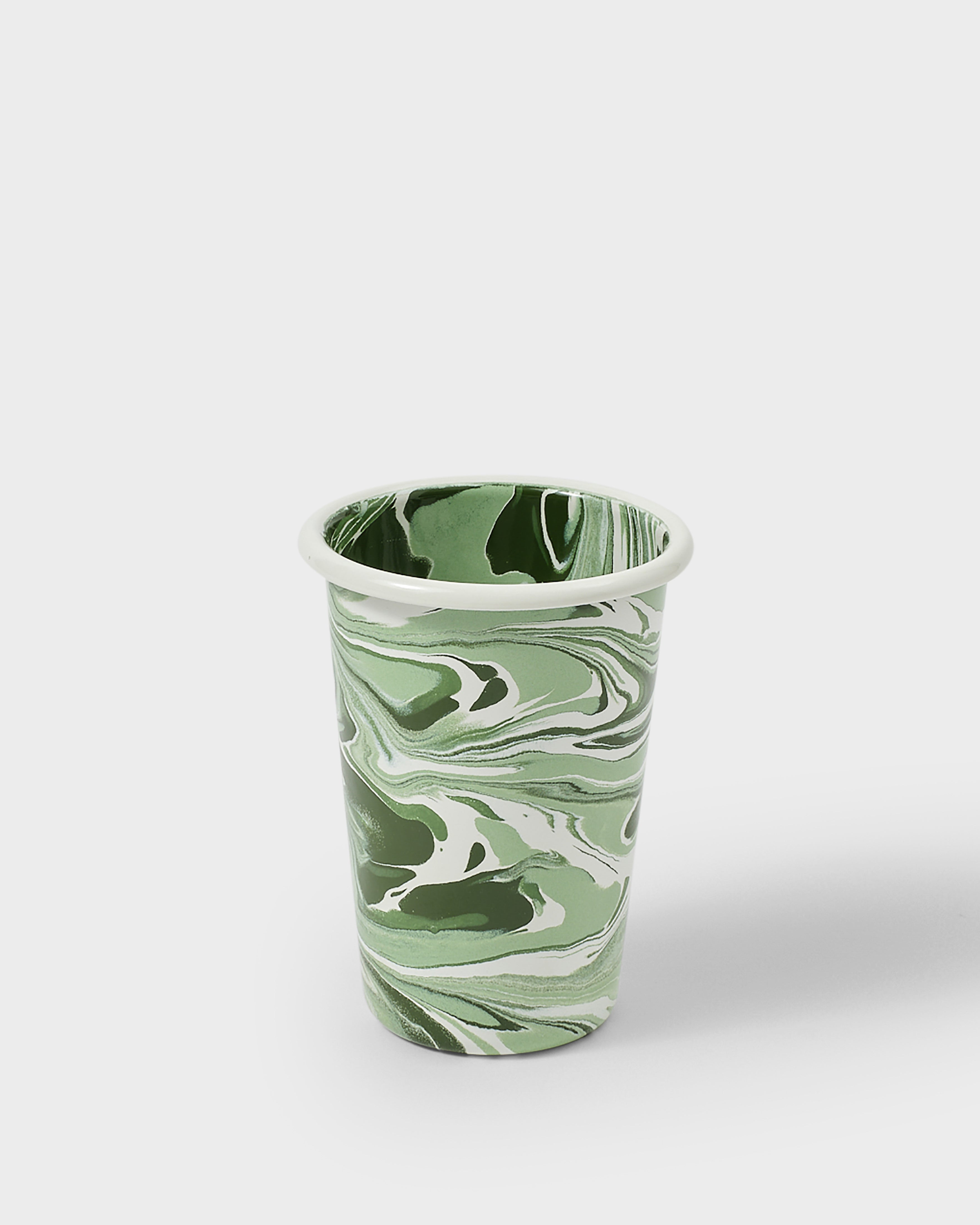 Marbled Enamel Tumbler, Green