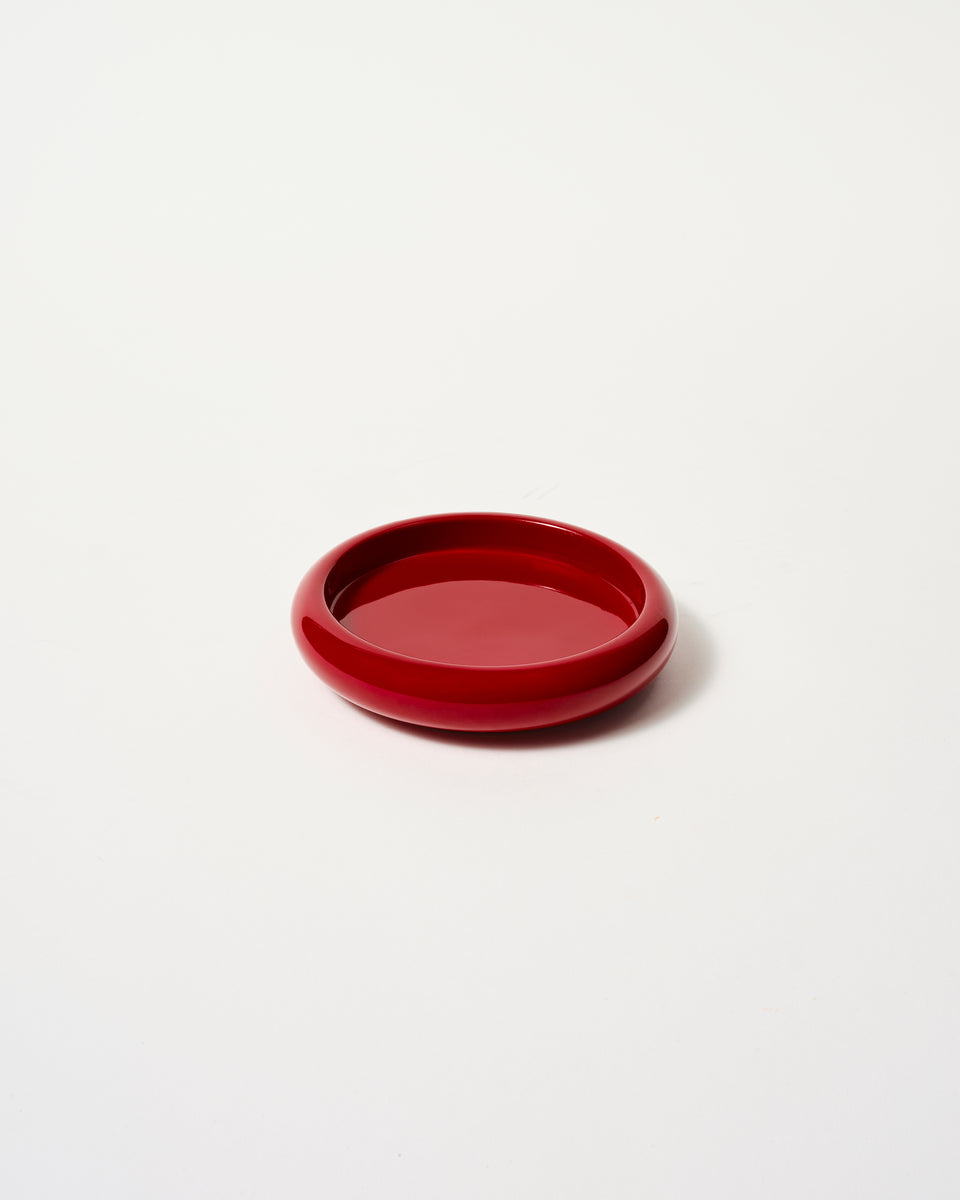 Gaetanino Lacquered Bottle Coaster, Bordeaux