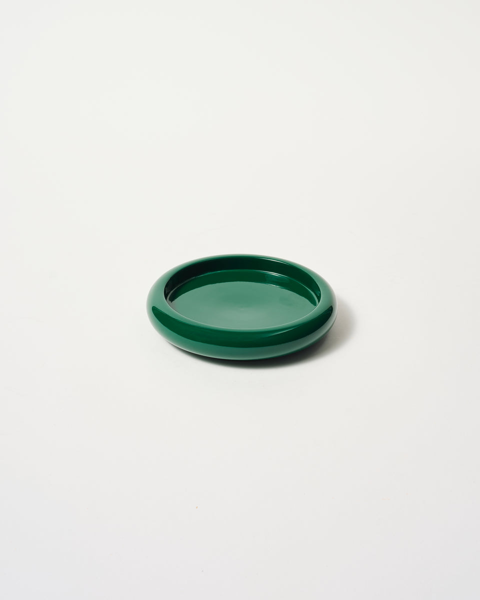 Gaetanino Lacquered Bottle Coaster, Green