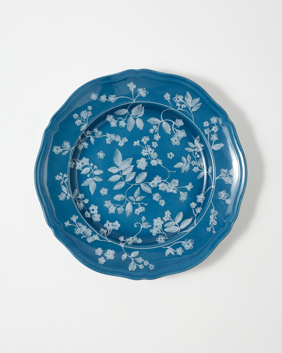 Ginori Floral Dinner Plate Petrol