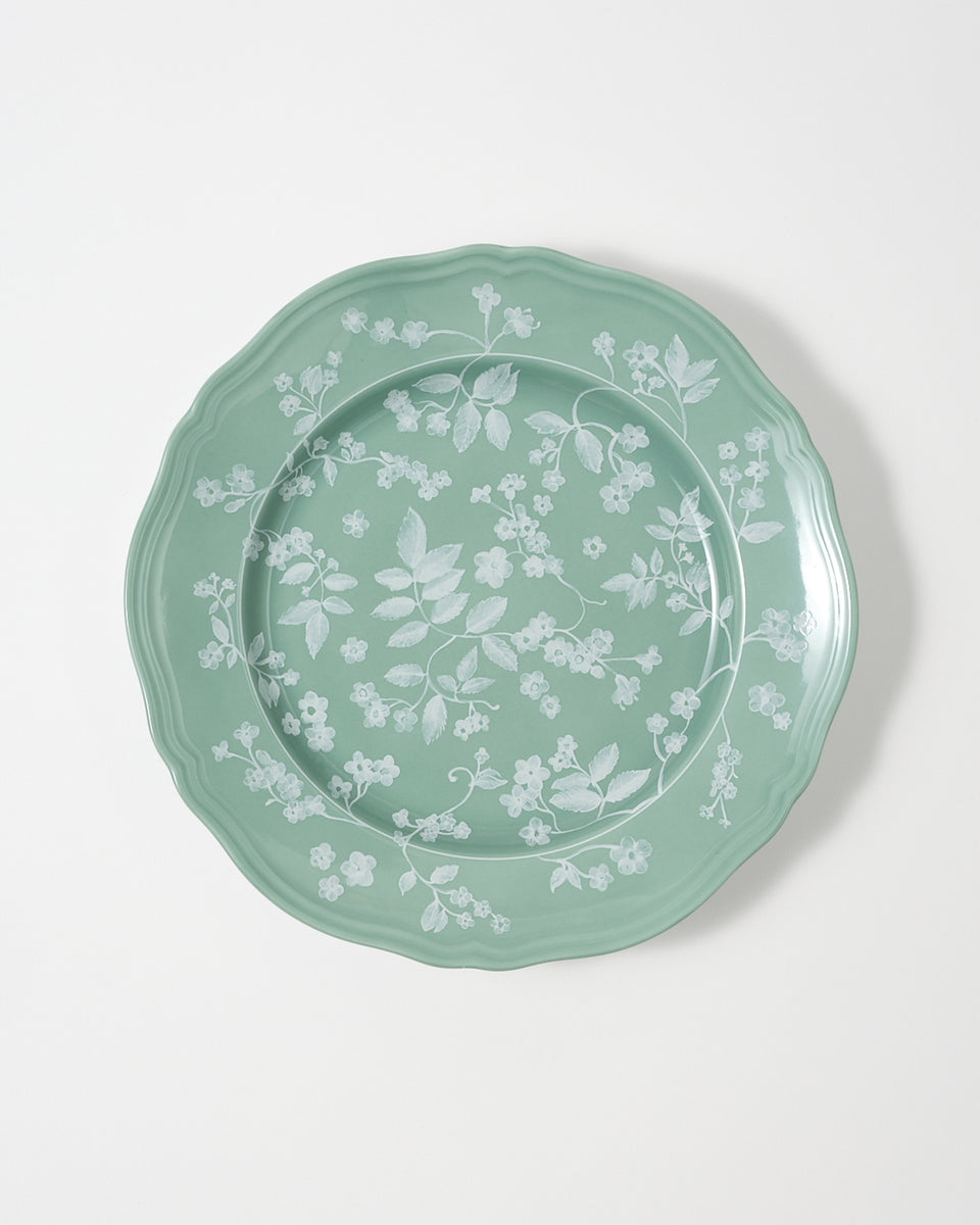 Floral Dinner Plate Sage by Ginori 1735