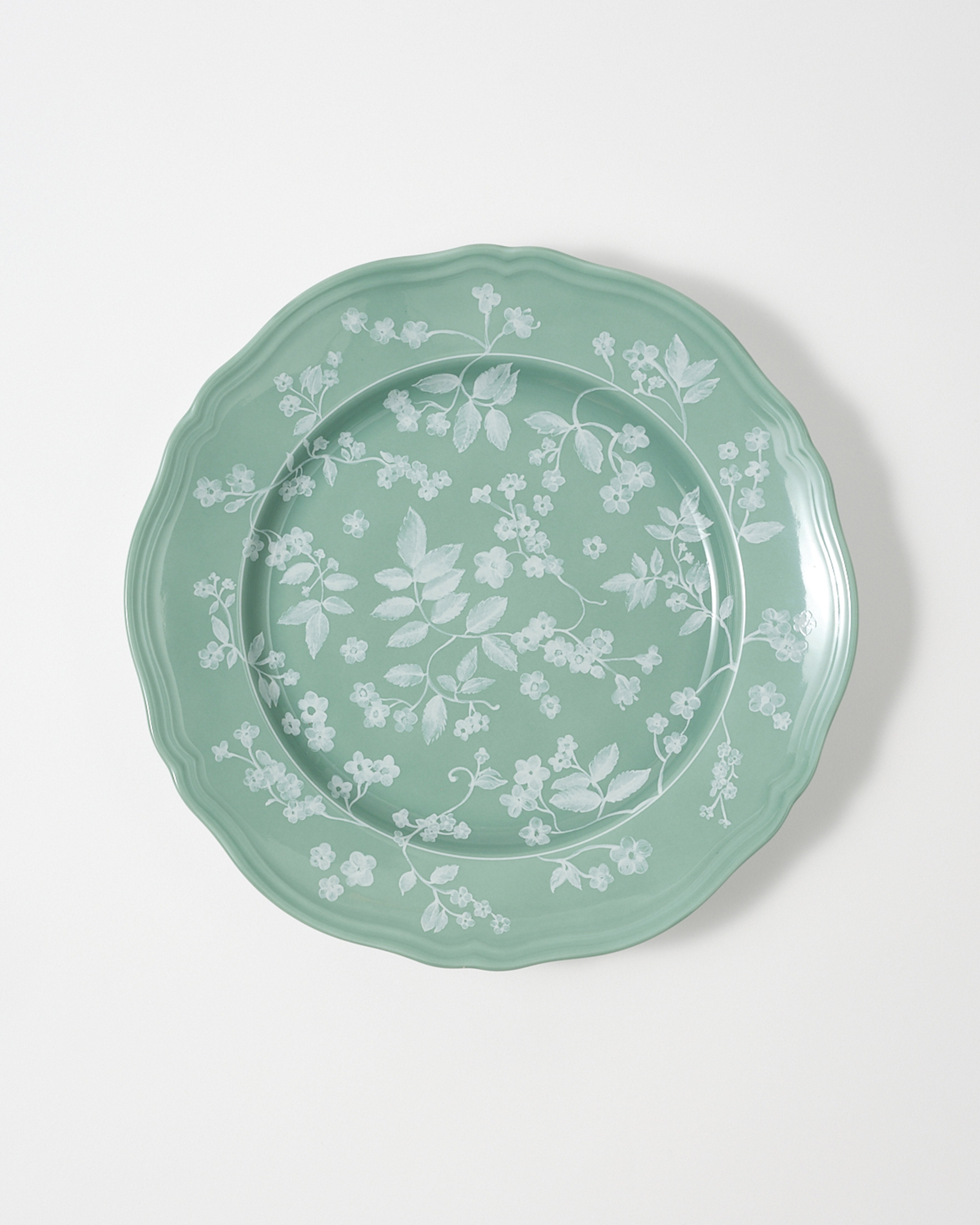 Floral Dinner Plate Sage Ginori 1735