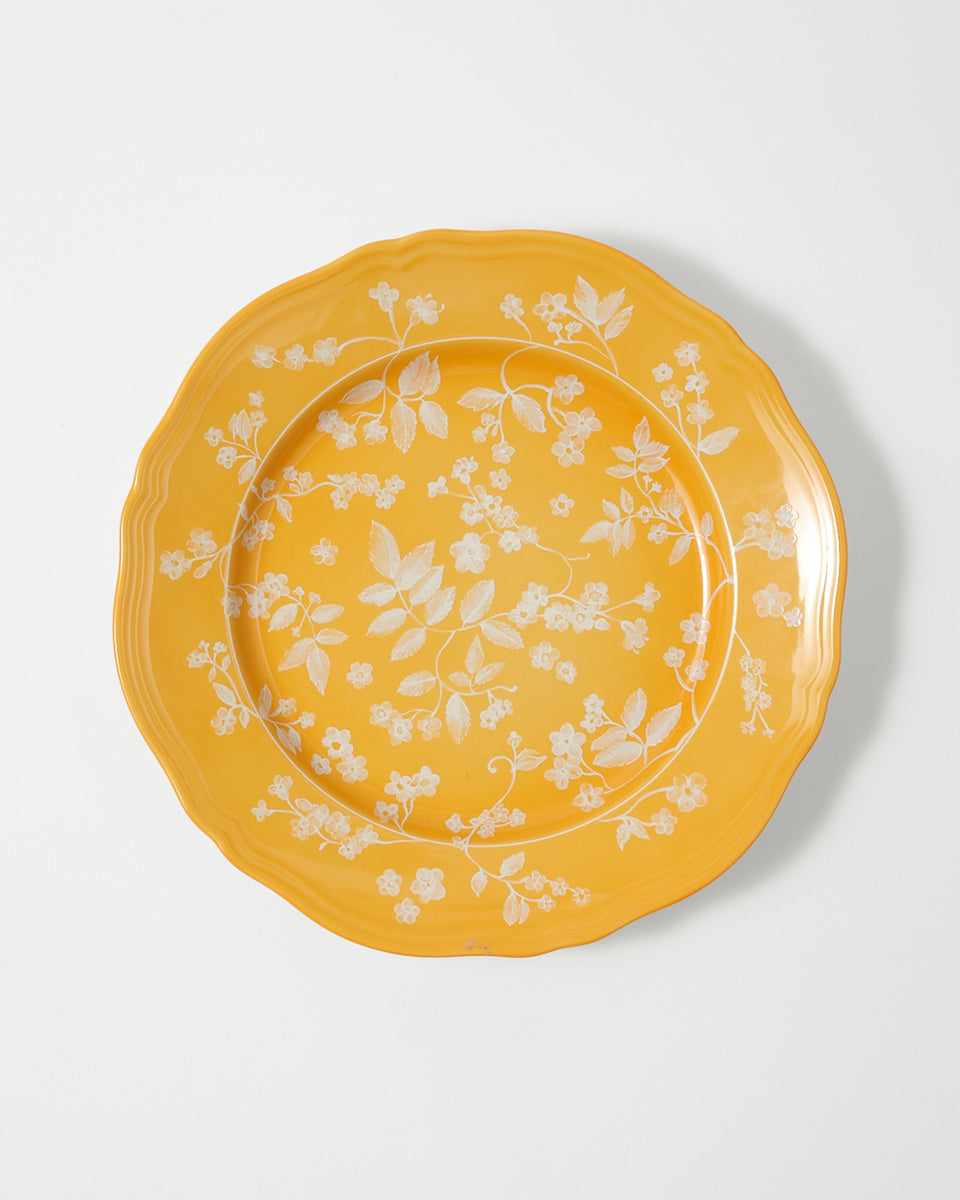 Ginori Floral Dinner Plate Yellow