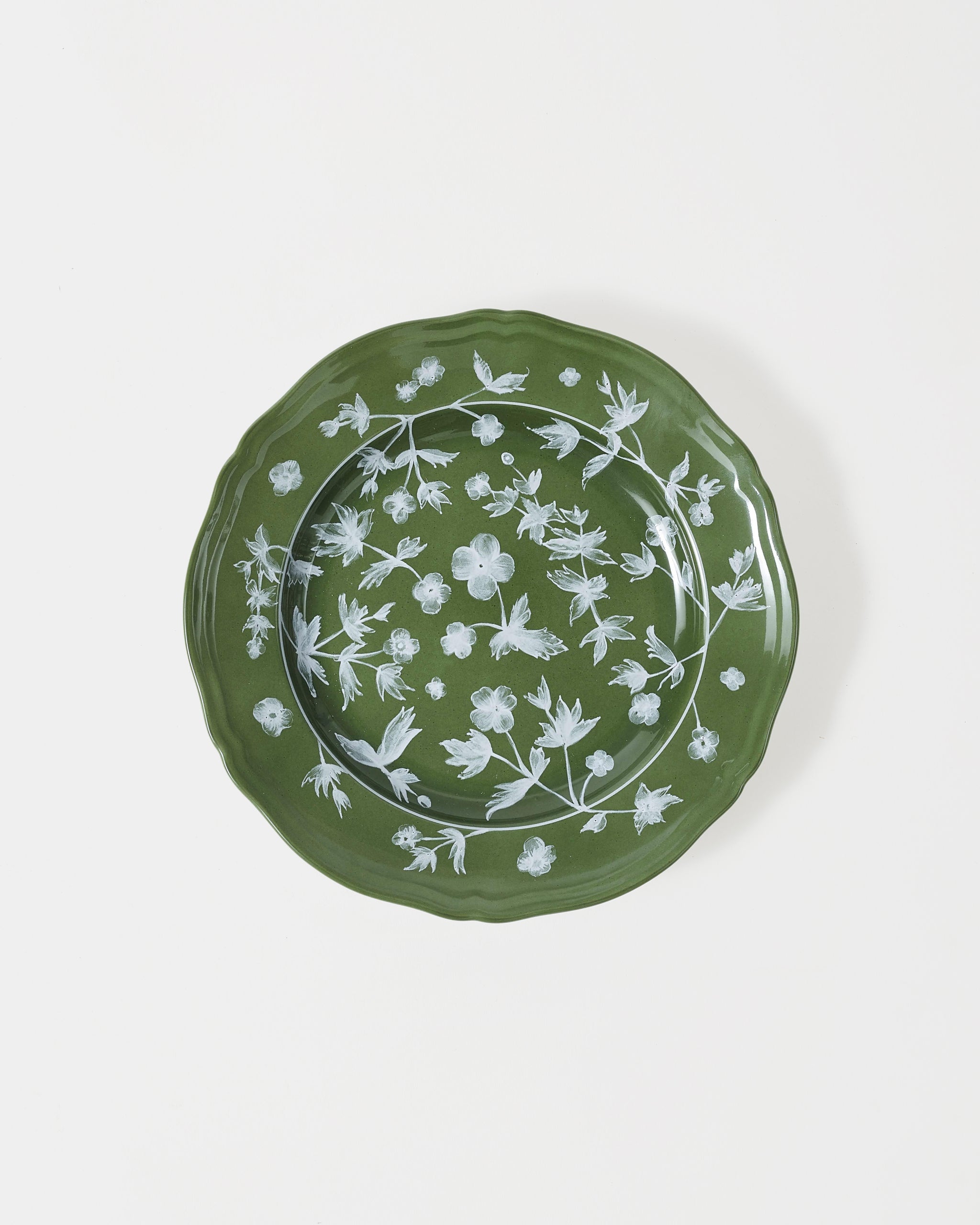 Ginori Floral Dessert Plate Green Cabana Magazine