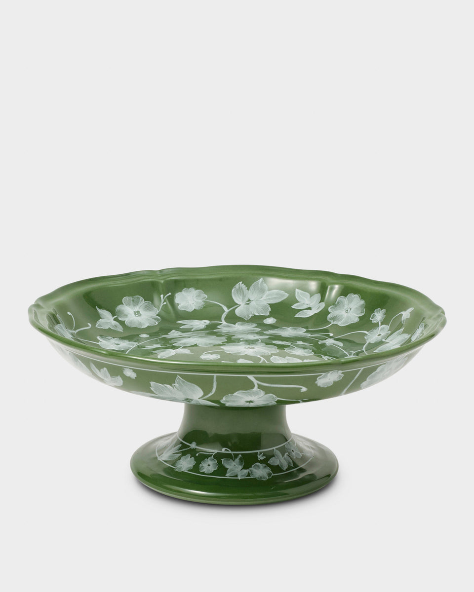 Floral Fruit Stand, Green by Ginori 1735