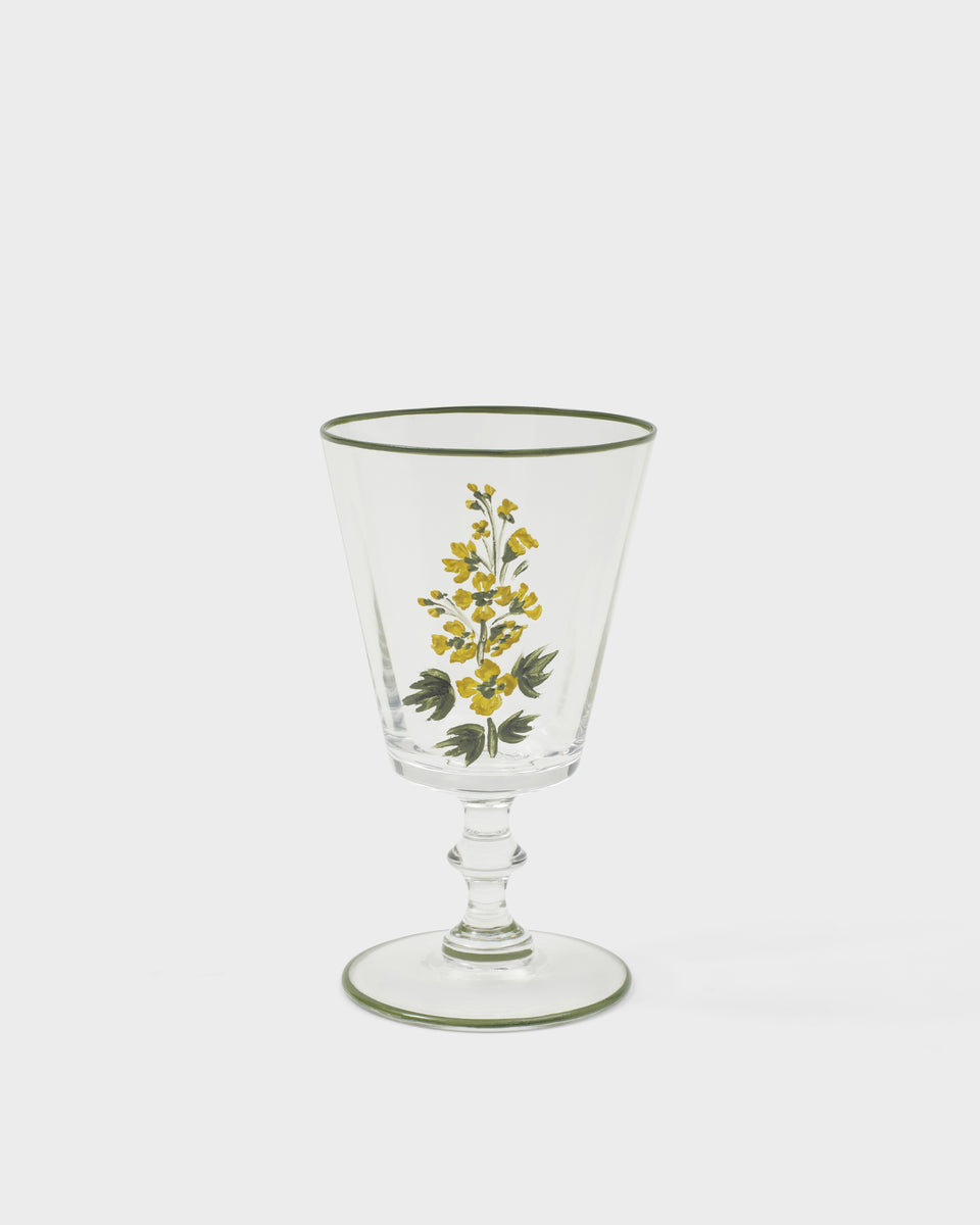 Cabana Magazine - Murano Primrose Hand-Painted Wine Glass