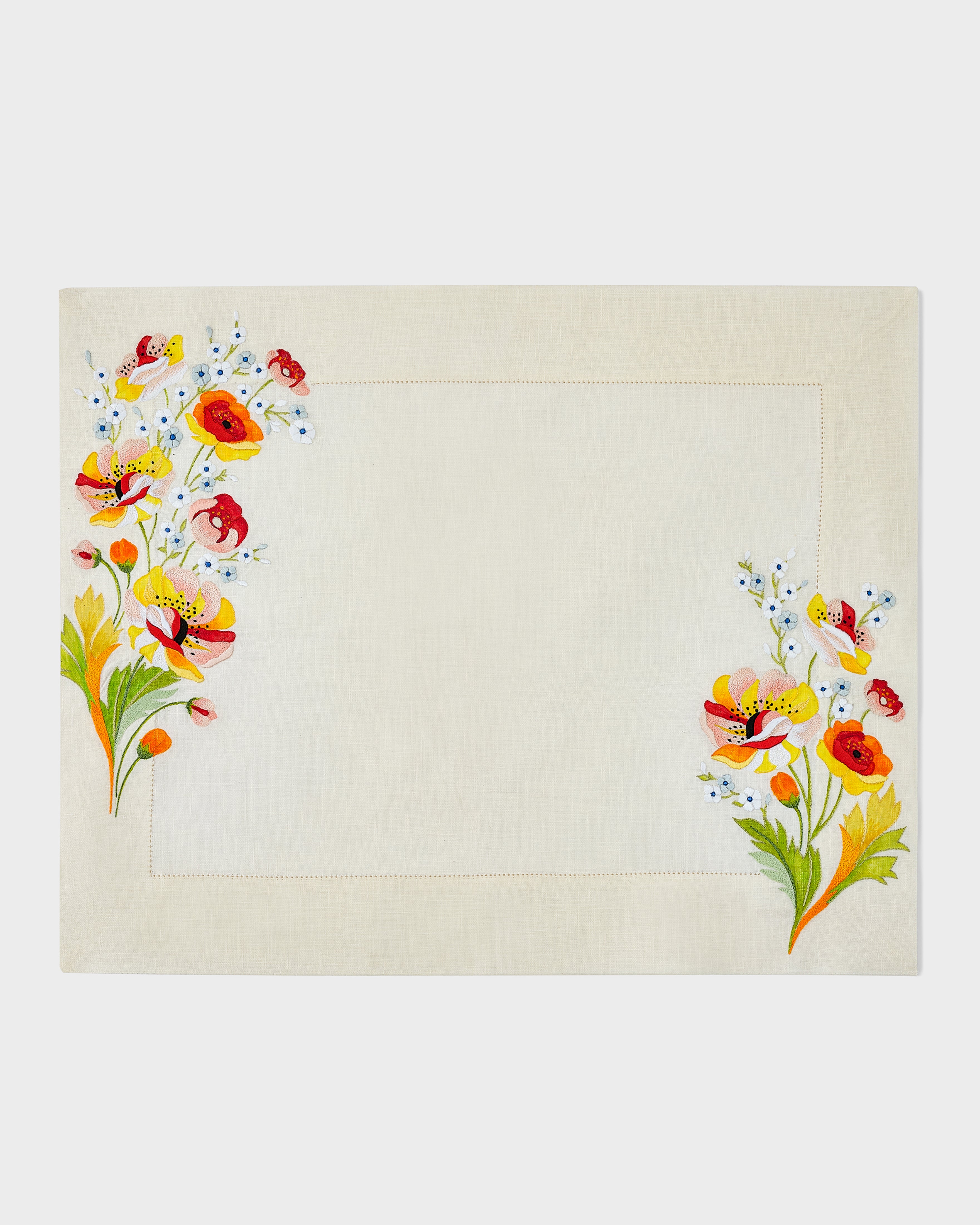 Houria Tazi Salma Hand Painted Linen Placemat