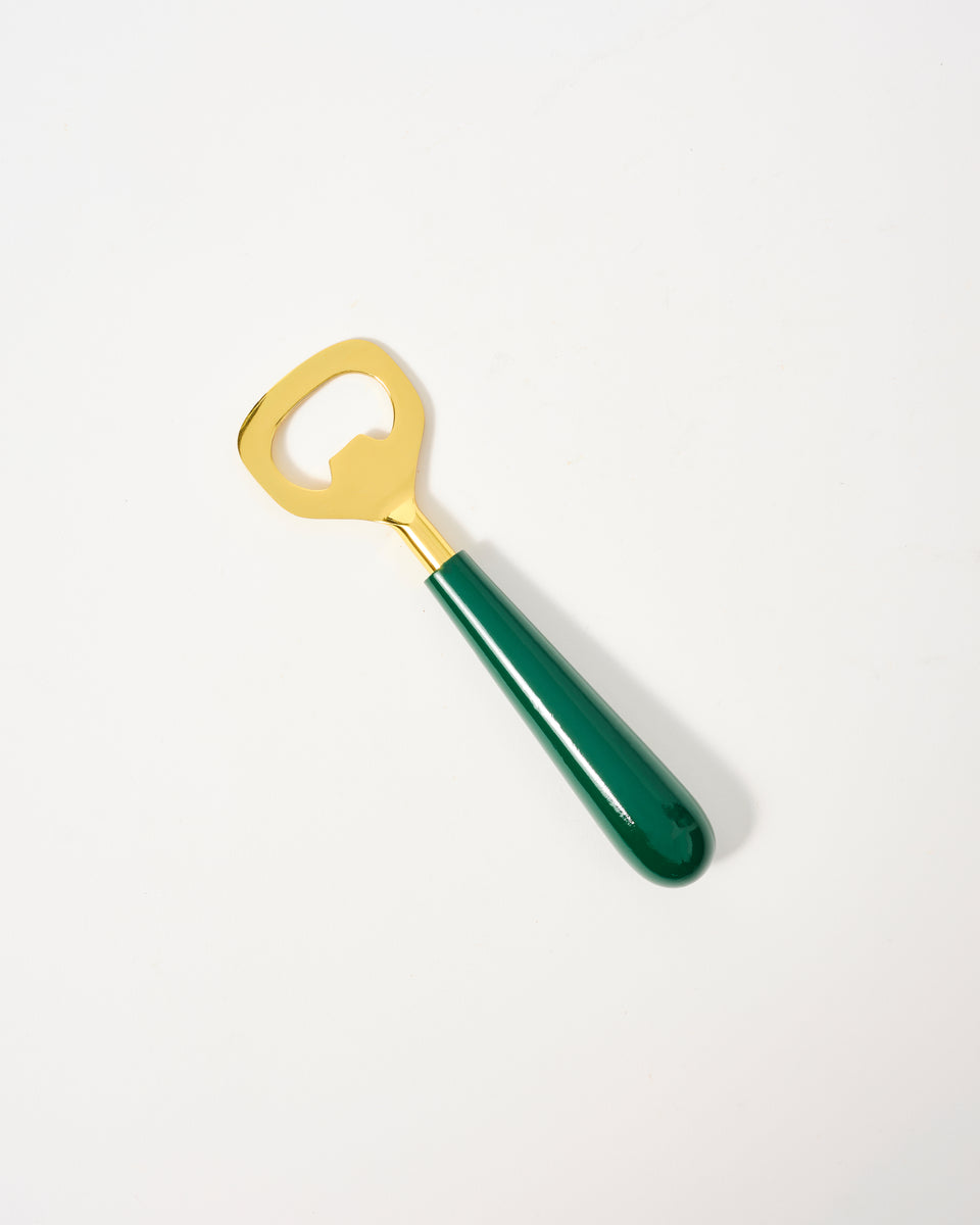 Lacquered Bottle Opener, Green