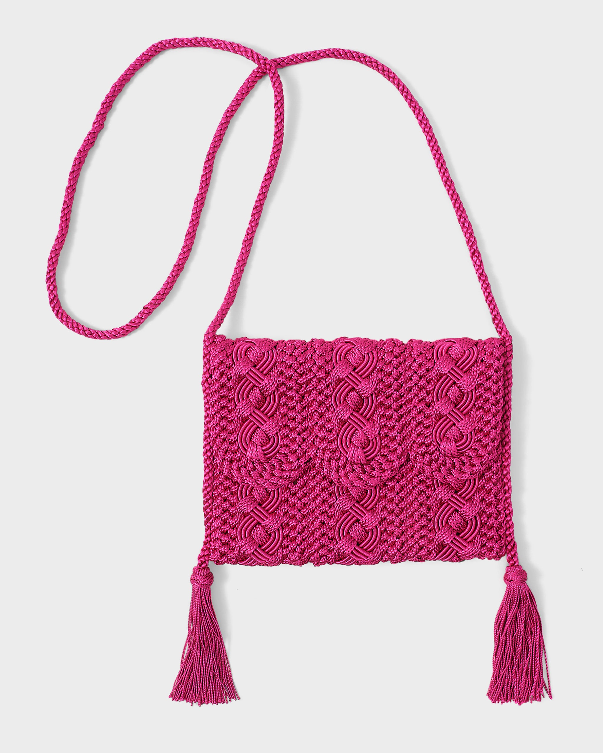 Majorelle Sabra Silk Braided Purse Fuchsia – Cabana Magazine