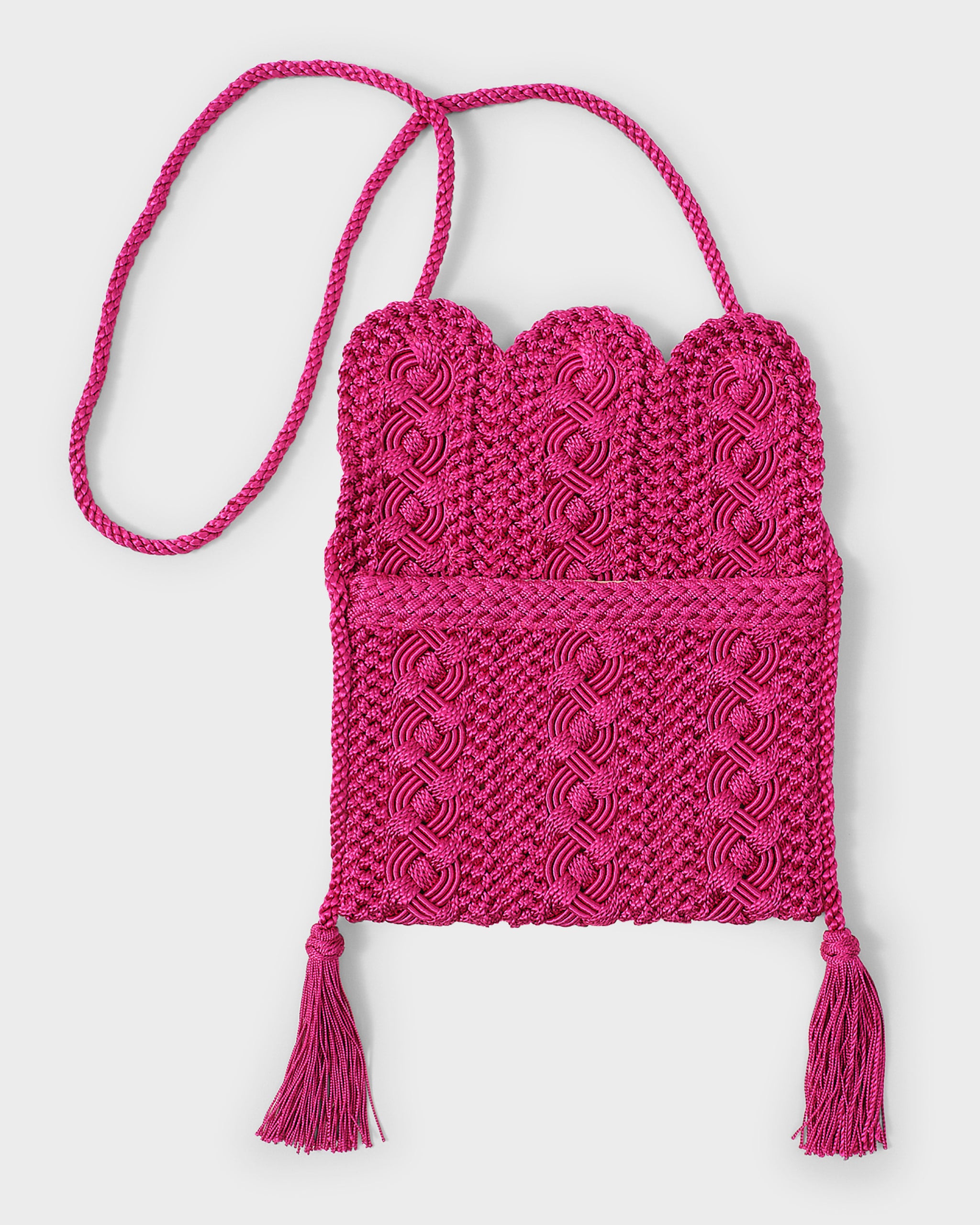 Majorelle Sabra Silk Braided Purse Fuchsia – Cabana Magazine