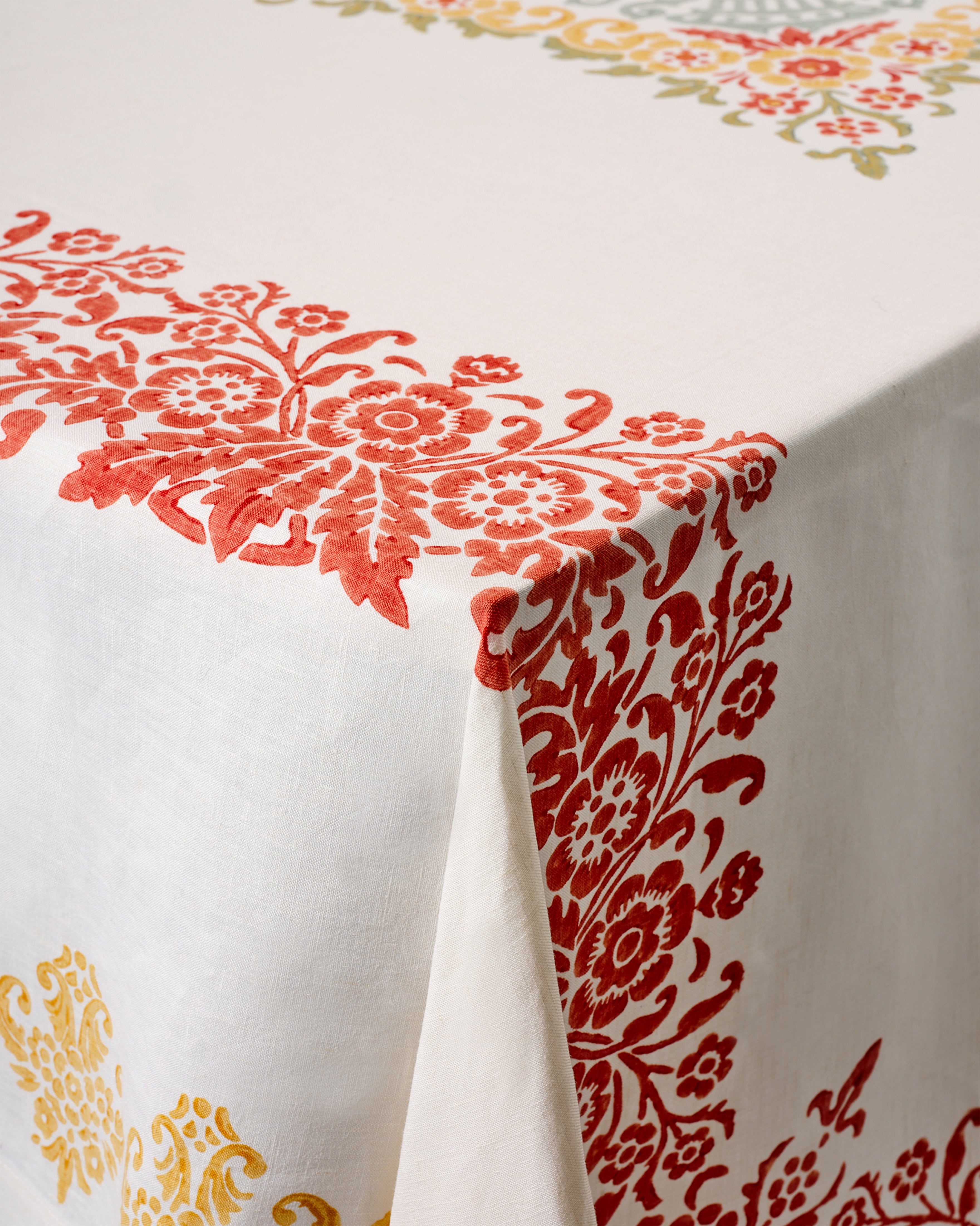 Mirandola Linen Tablecloth - Multicolor Square Design