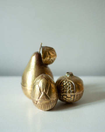 Brass Pear Storage Box With Lid – Cabana Magazine