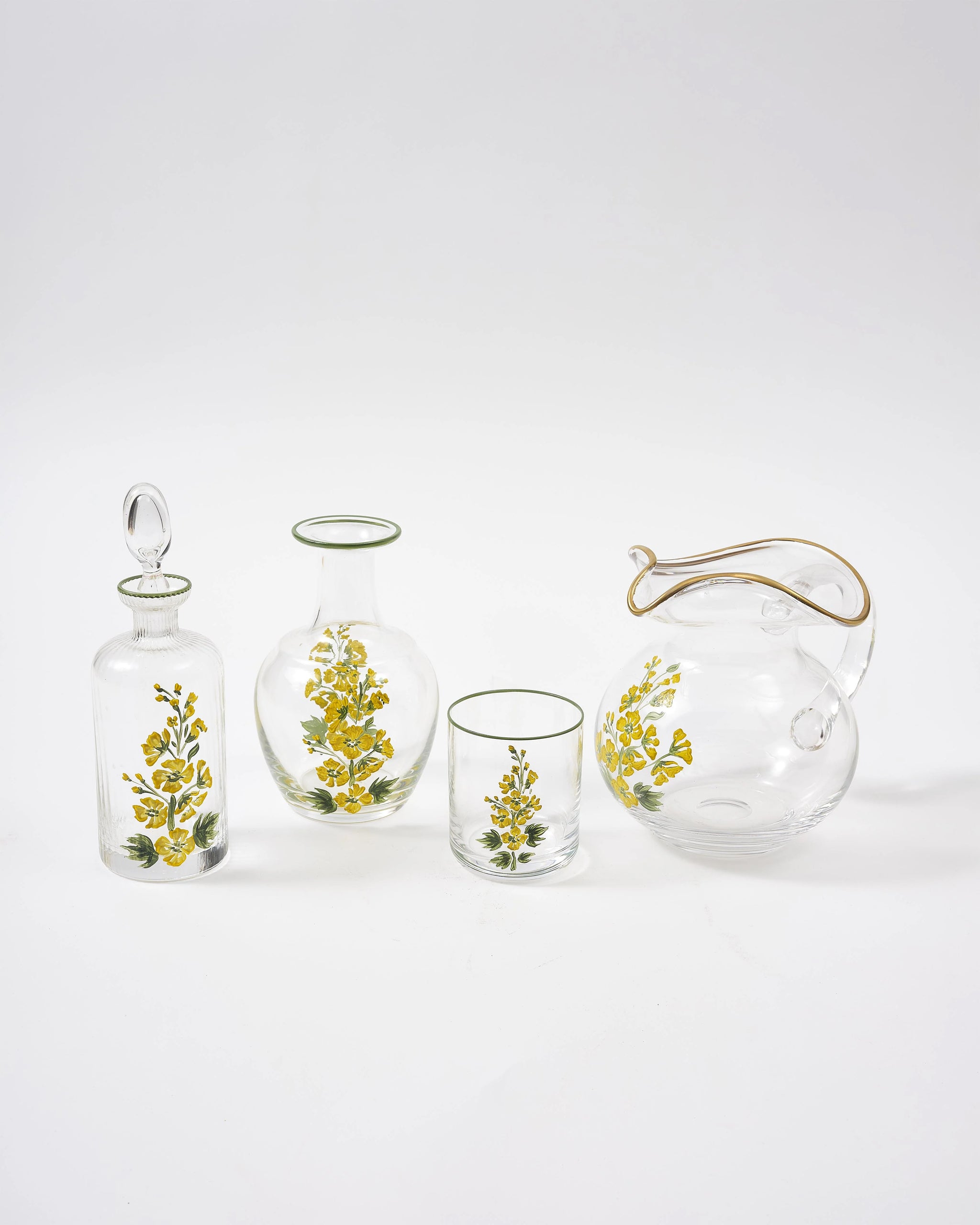 Murano Primrose Hand-Painted Oil Bottle Yellow – Cabana Magazine