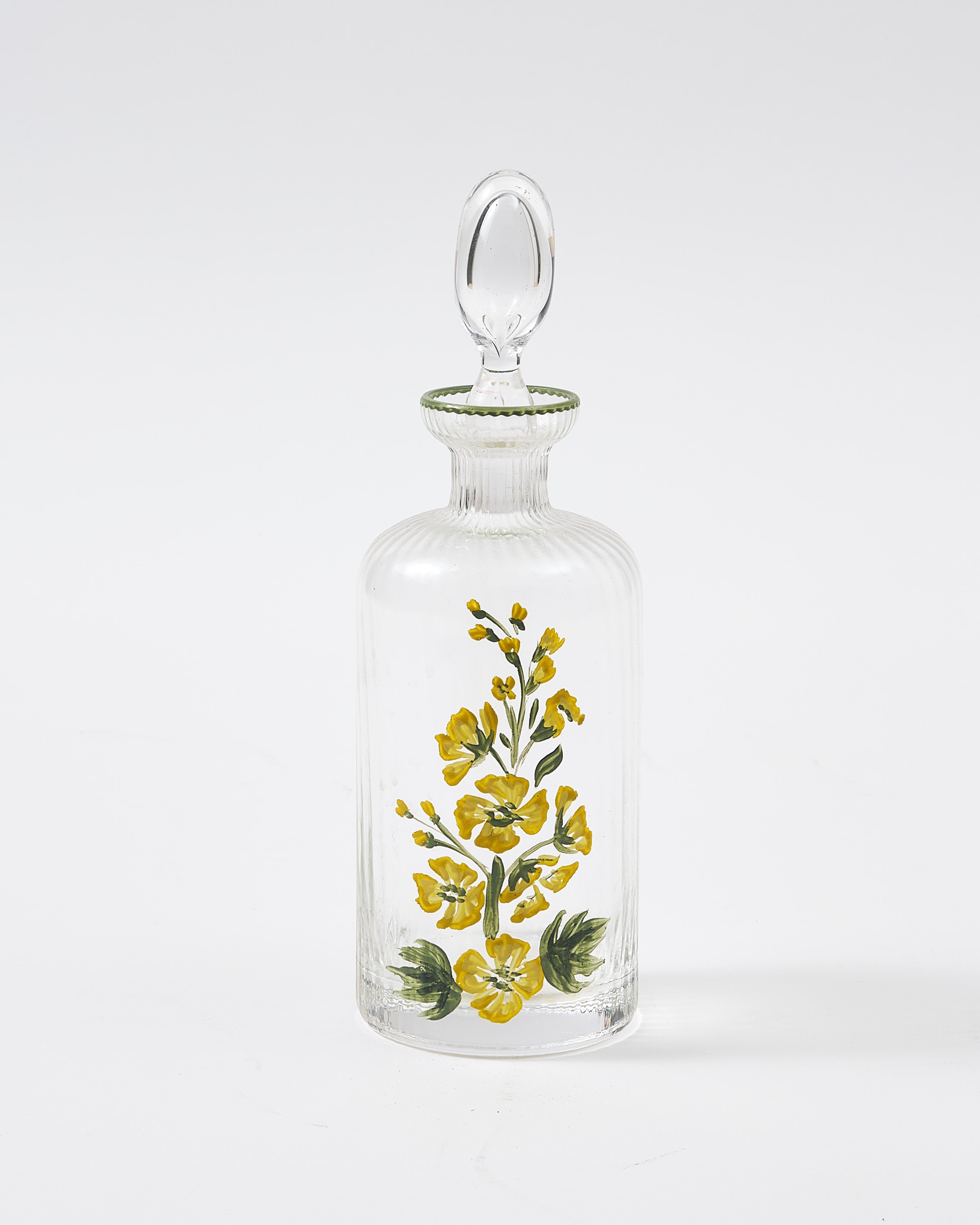 Murano Primrose Hand Painted Oil Bottle