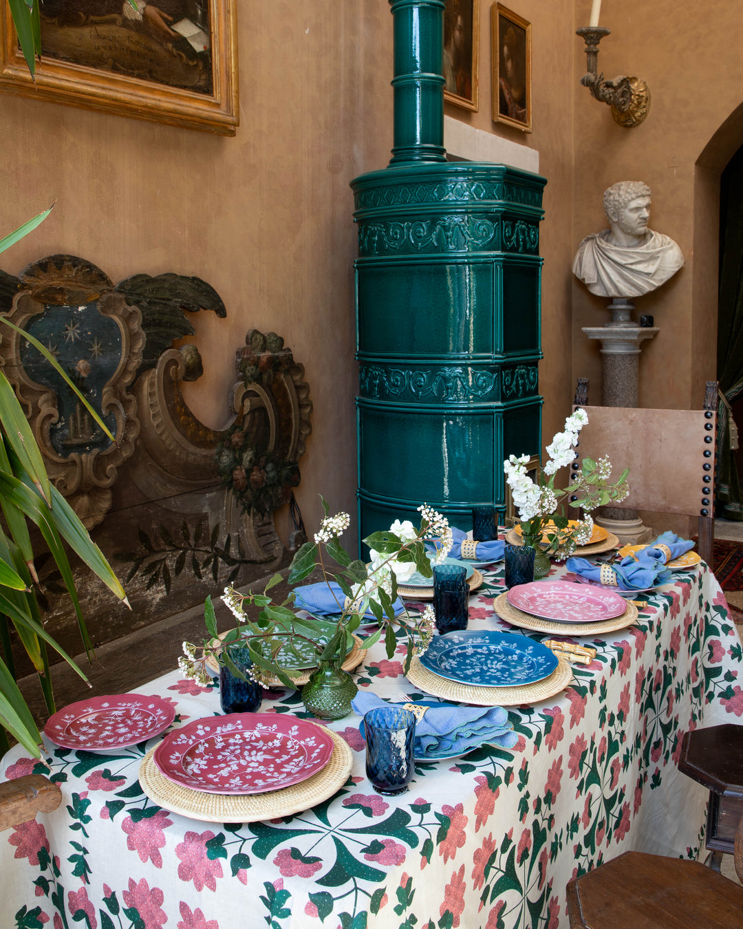 □美品＊リチャードジノリ　アガサブルーフラワー　ディナープレート　6枚　① Floral Charger Petrol by Ginori 1735 – Cabana Magazine