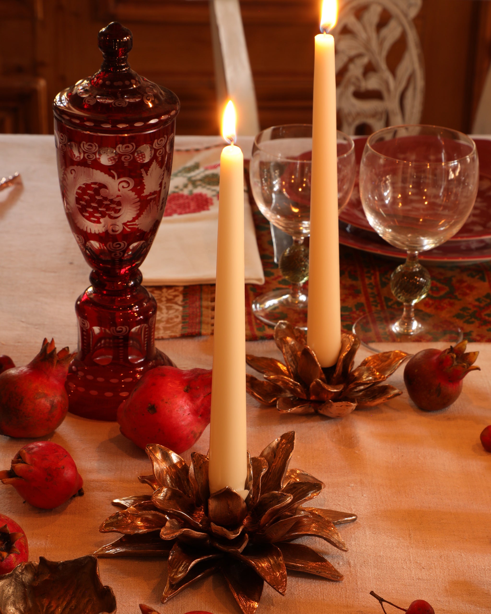 Dalia Bronze Candle Holder by Osanna Visconti, Large – Cabana Magazine
