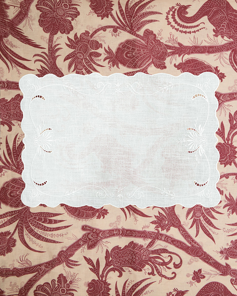 Ulla Johnson x Cabana Ajour Emboridered Linen Placemat