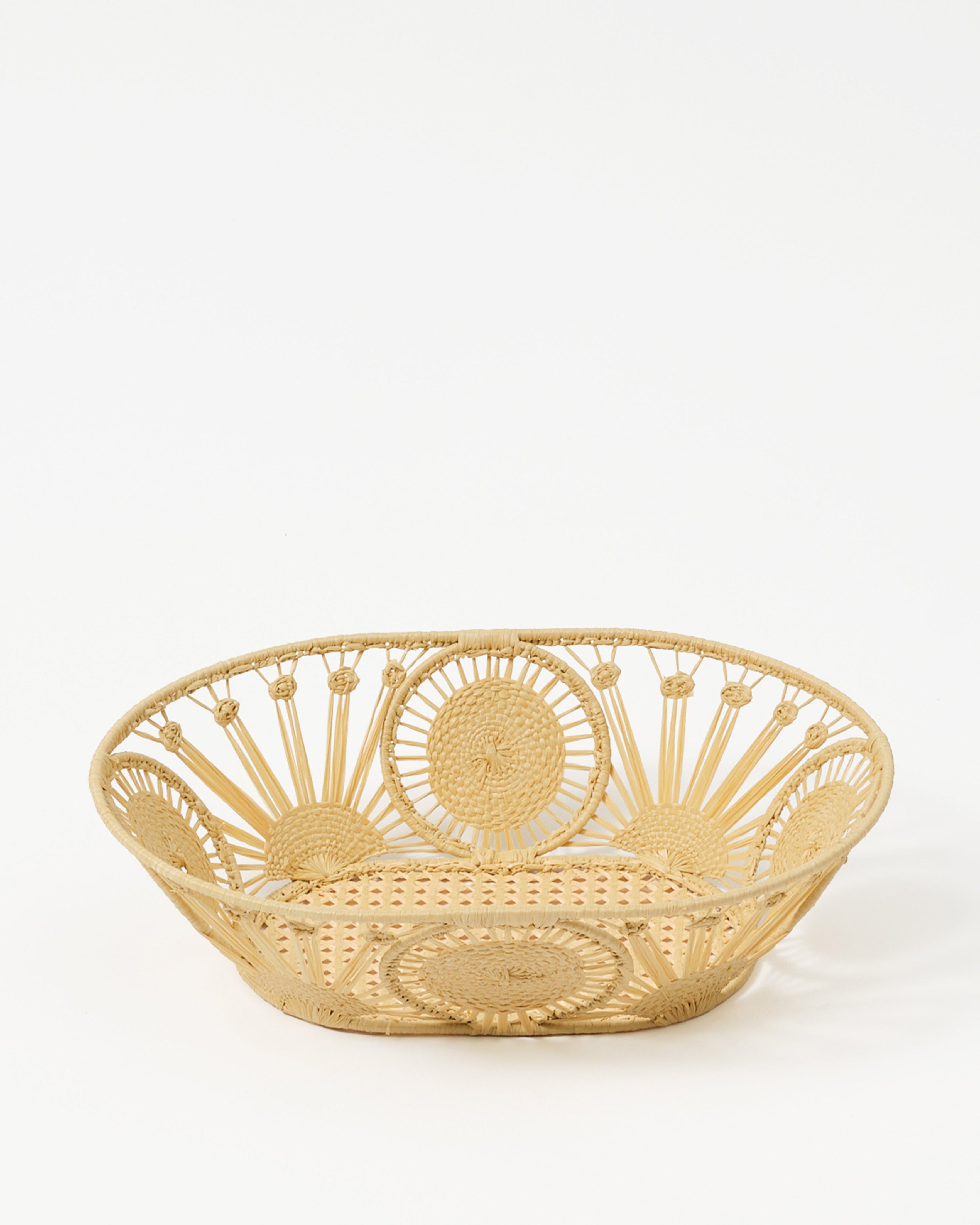 Raffia Bread Basket Oval