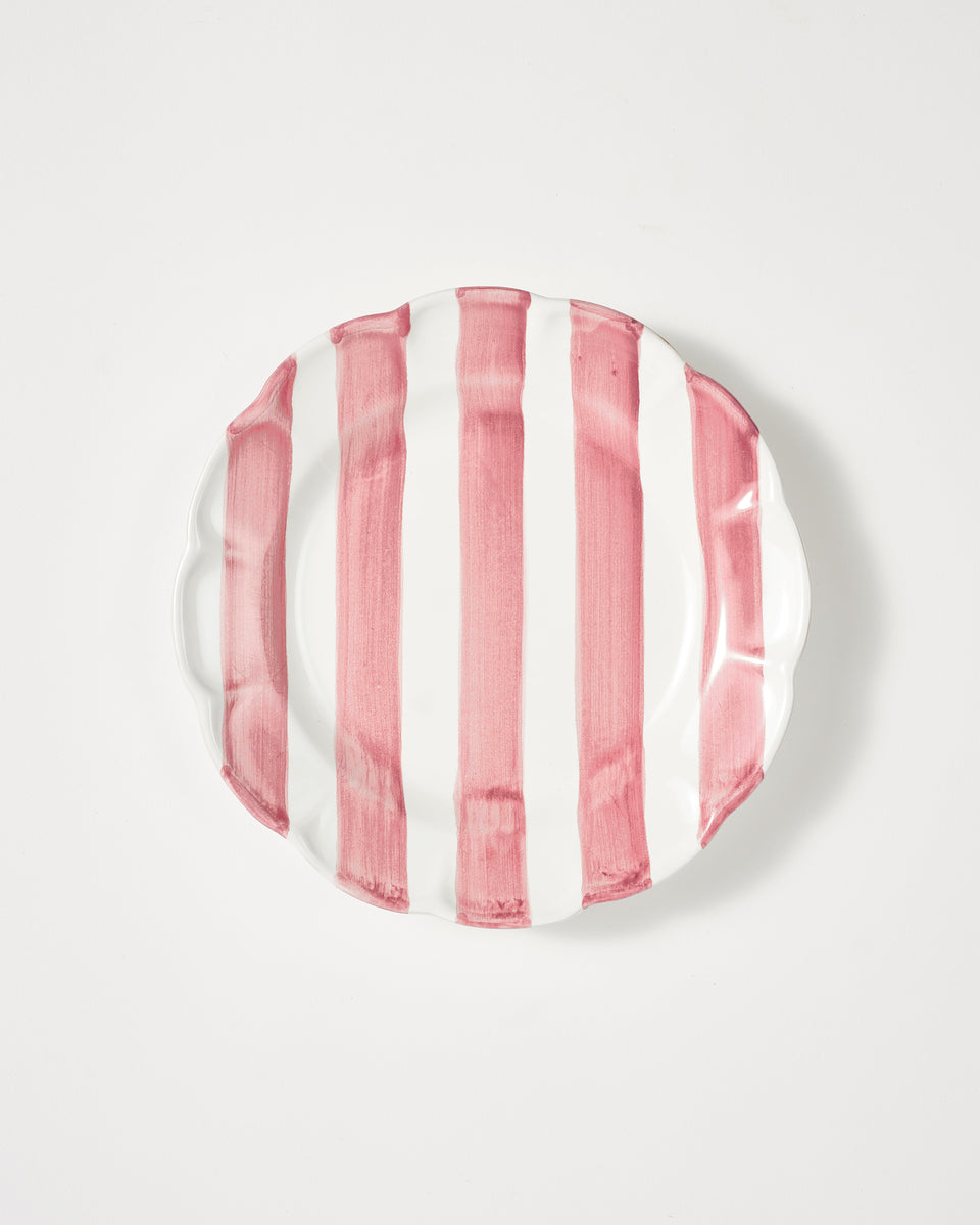 Righe Dessert Plate, Pink