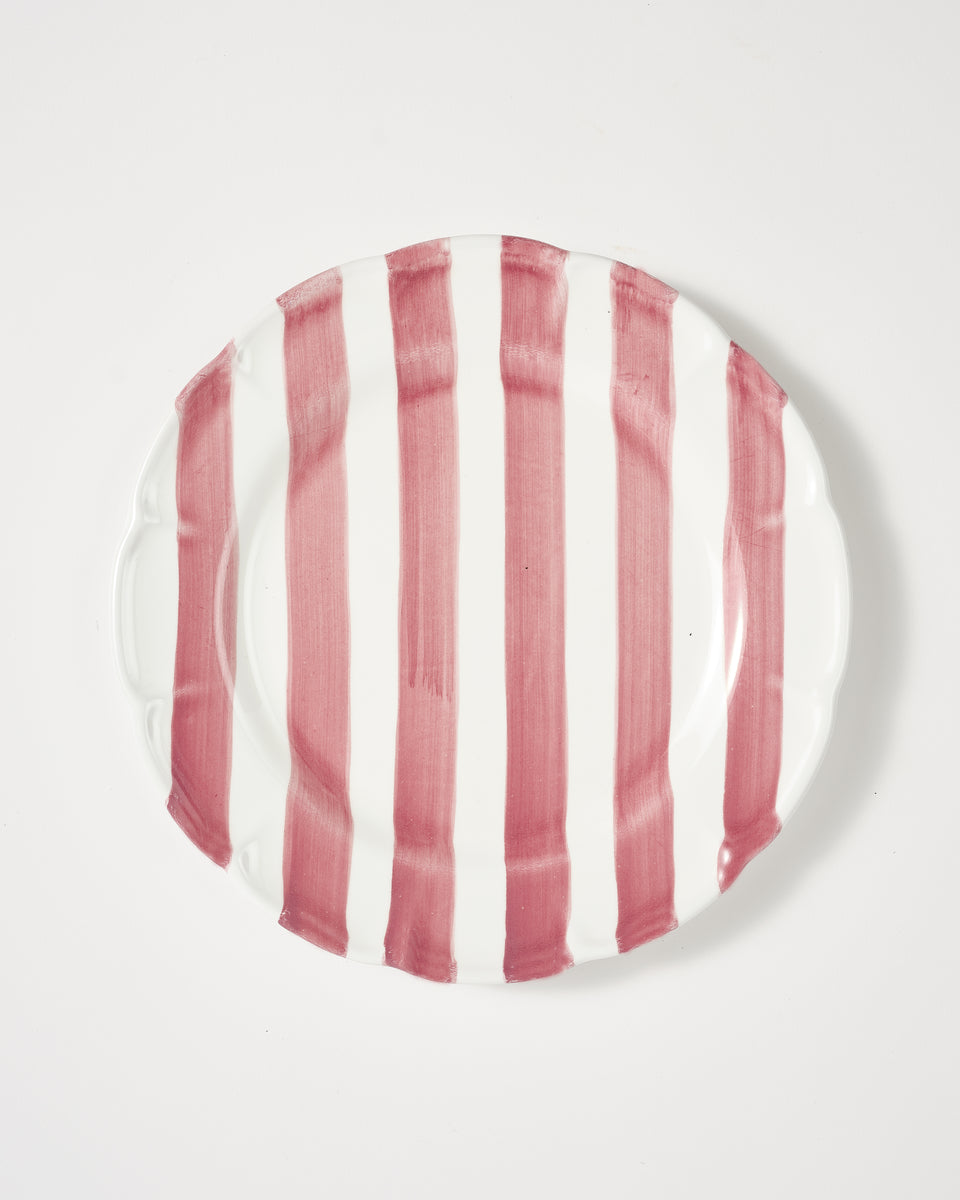 Righe Dinner Plate, Pink