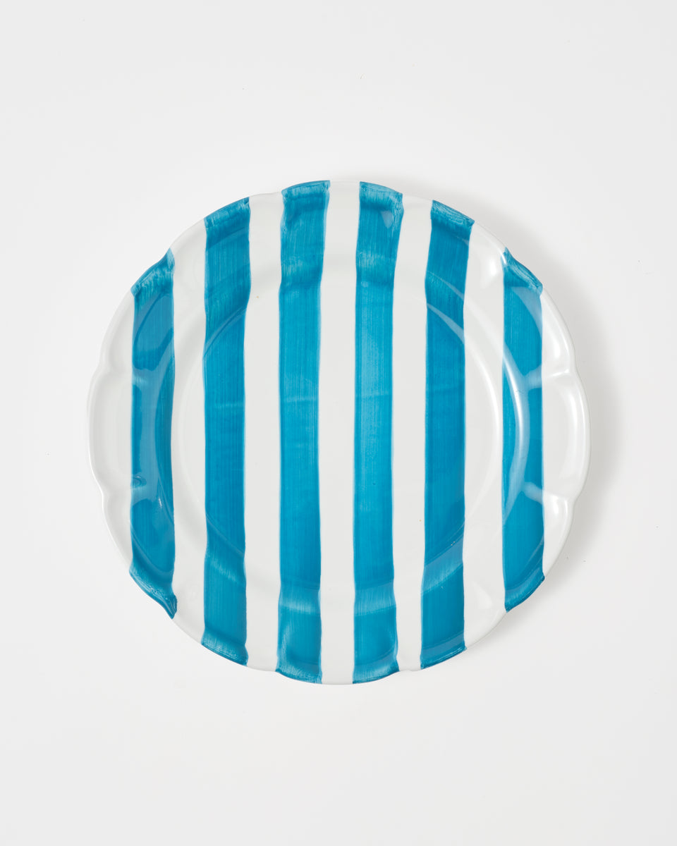 Righe Dinner Plate, Petrol