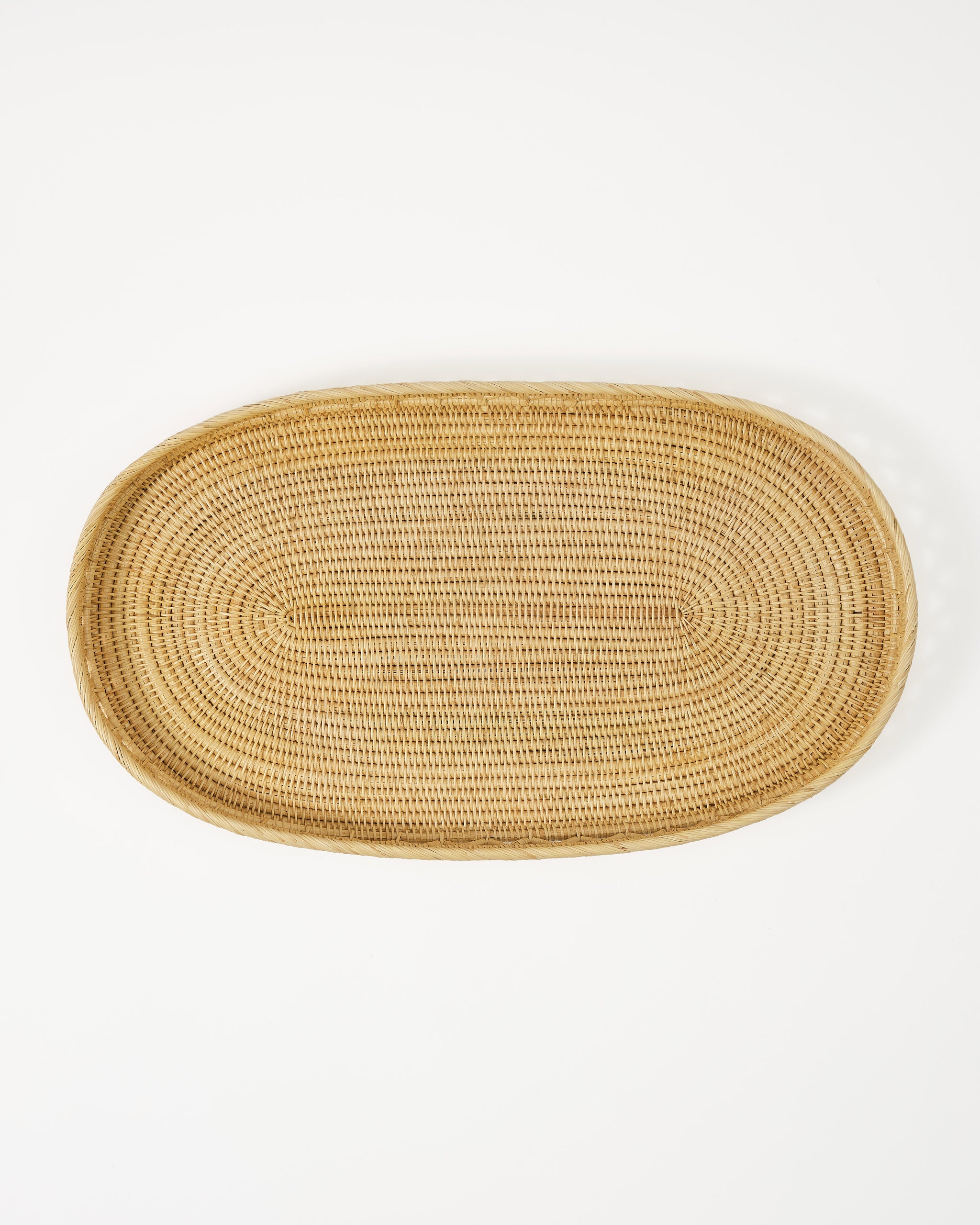 Rattan Sabbia Oval Tray, Large – Cabana Magazine display picture 1