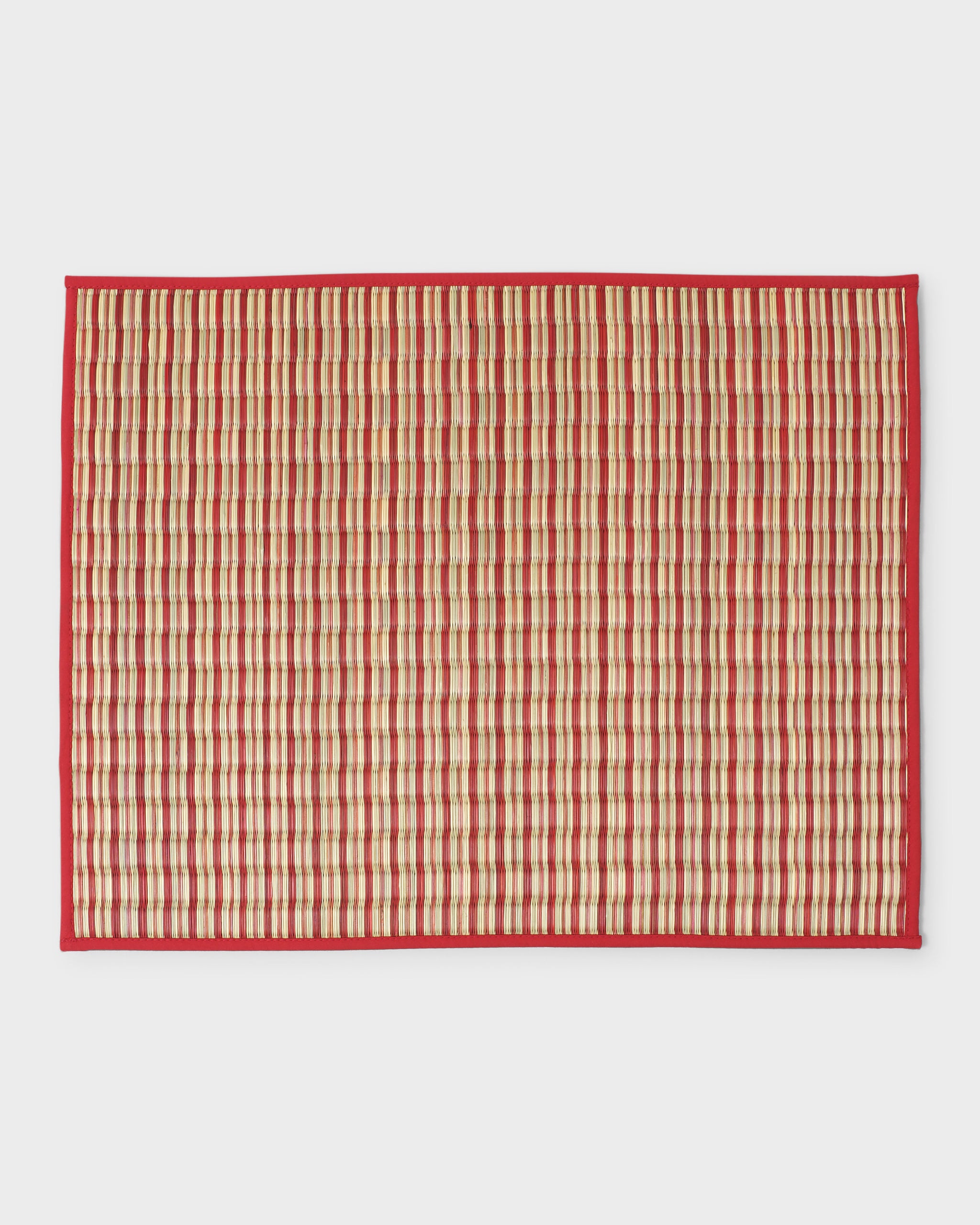 Candy Stripe Woven Placemat, Red