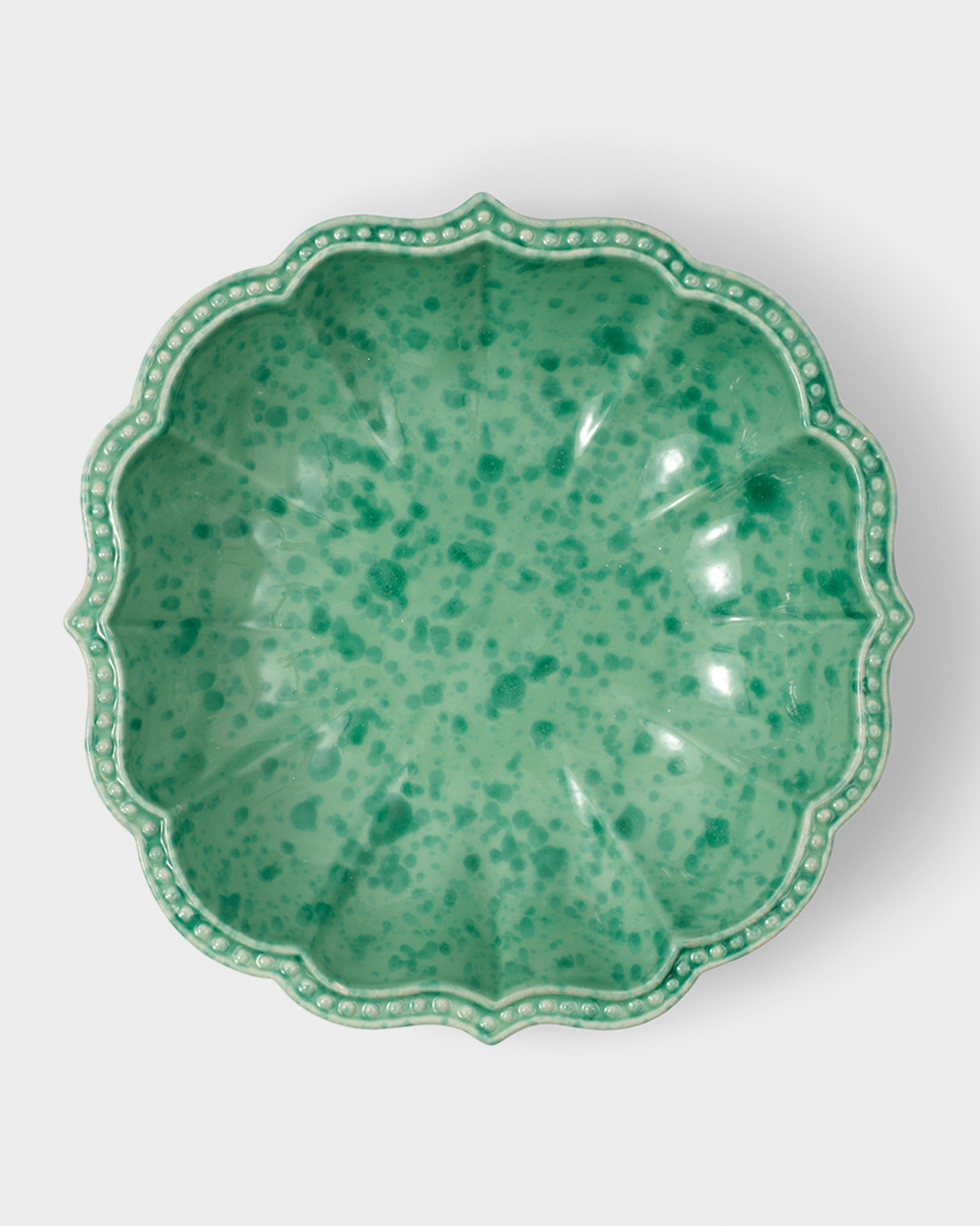 Speckled Serving Bowl, Green