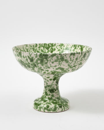 Speckled Fruit Stand, Green and White