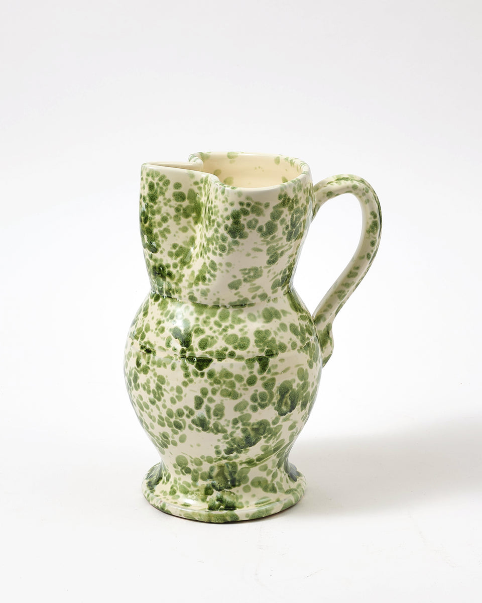 Speckled Pitcher, Green and White