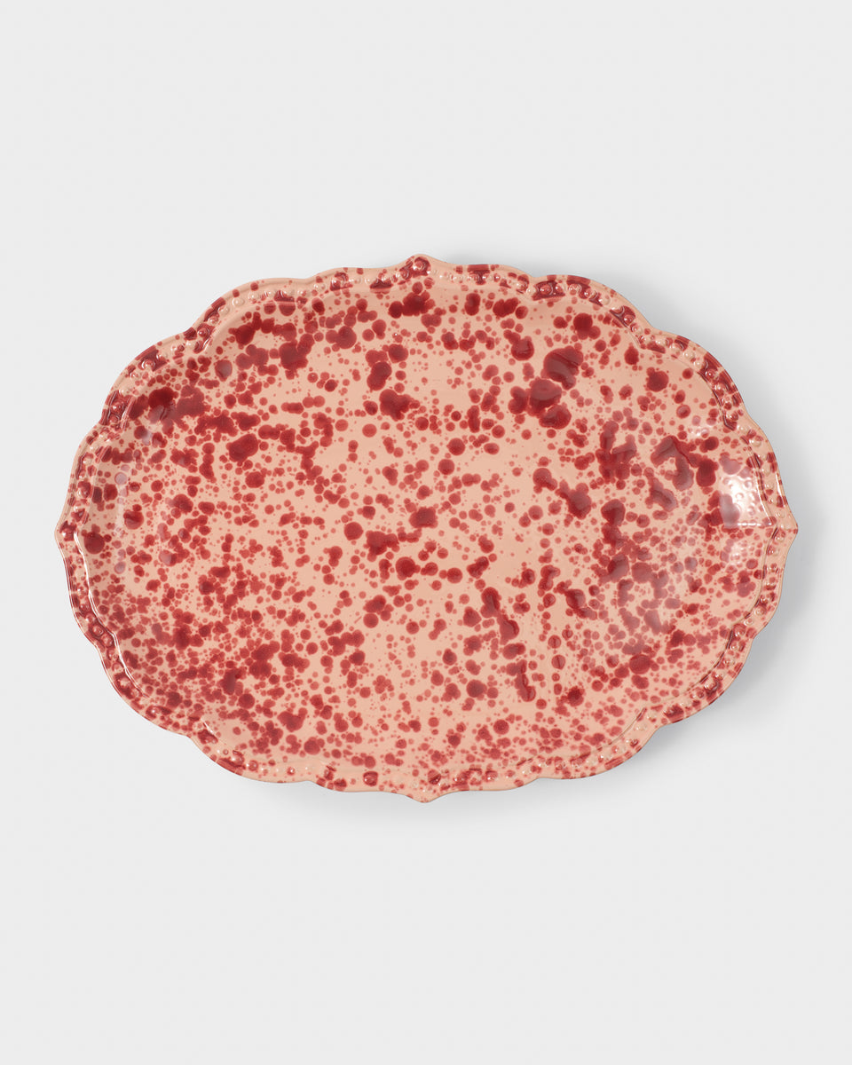 Speckled Serving Plate, Pink