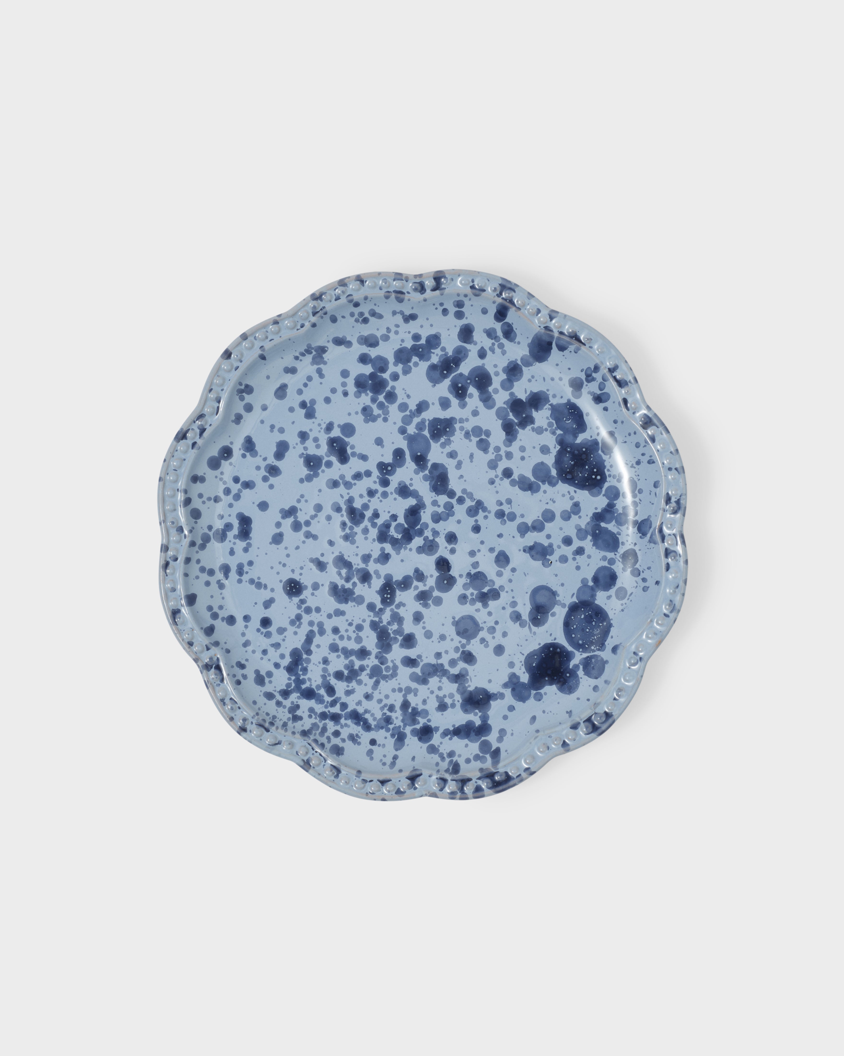 Speckled Dessert Plate, Blue
